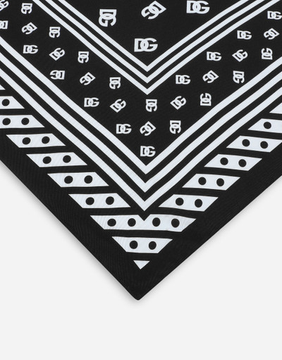 Dolce & Gabbana Twill scarf with all-over DG logo print (90 x 90) outlook
