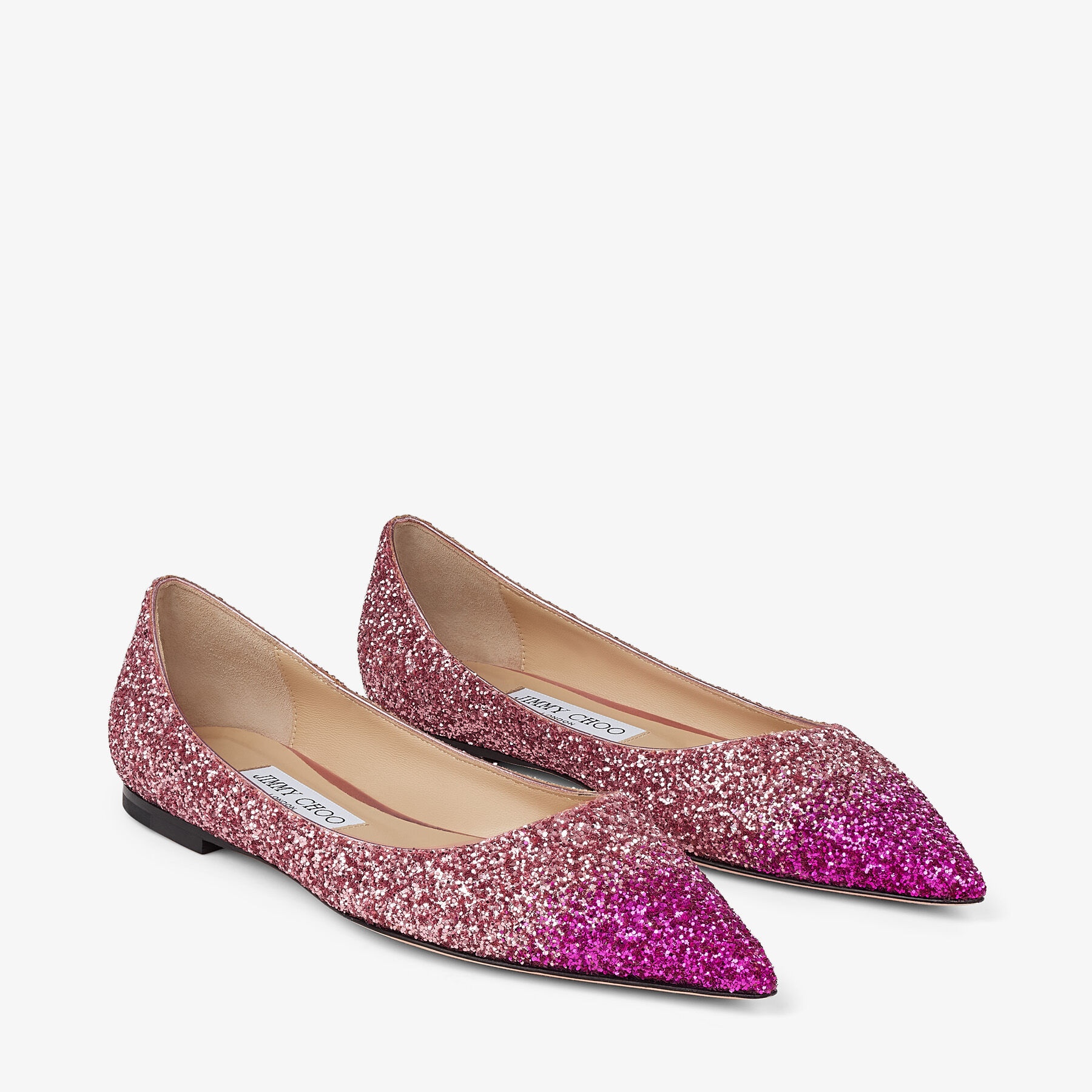 Love Flat
Fuchsia and Candy Pink Horizon Glitter Flats - 2