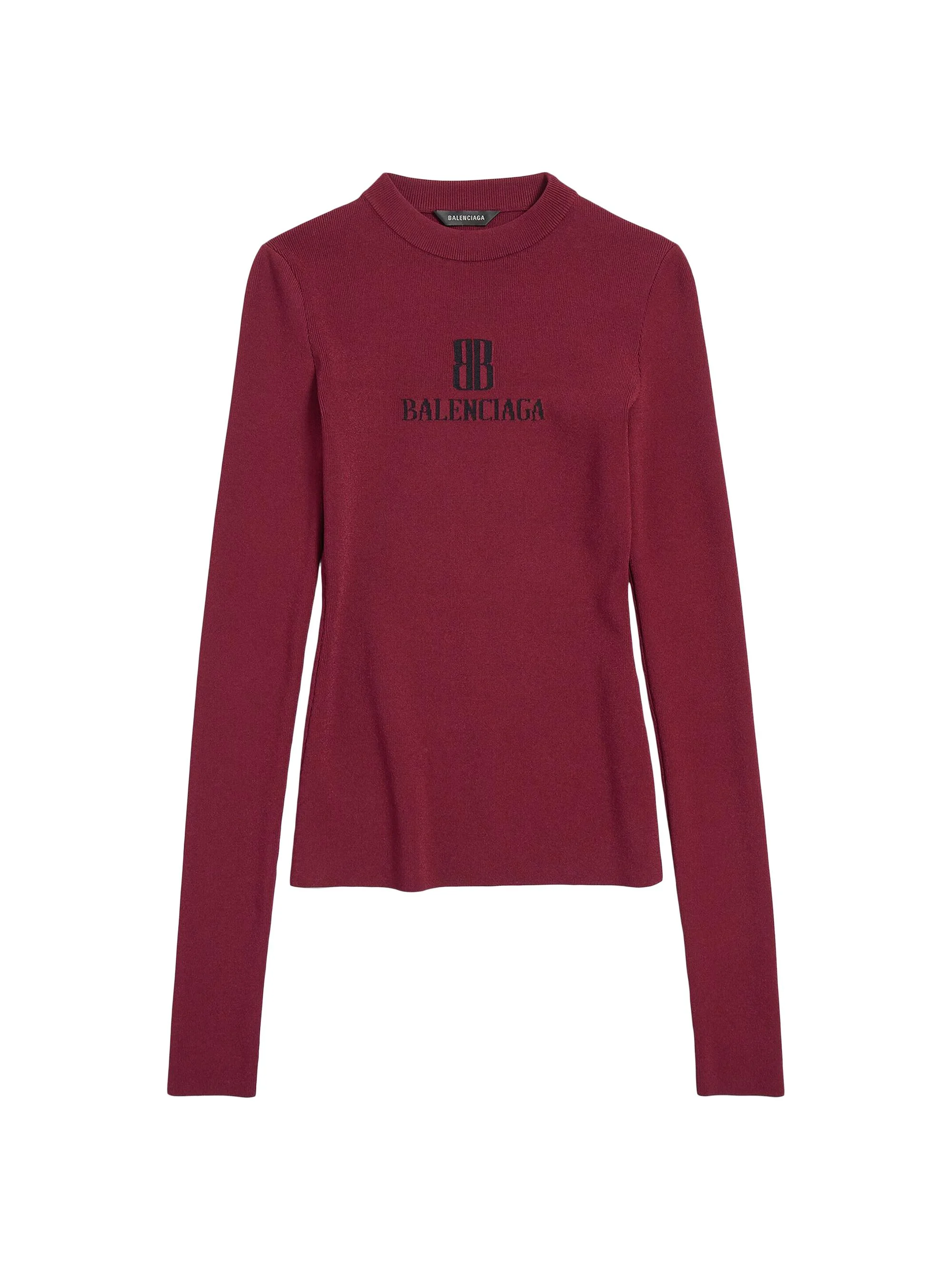 Women's Nano BB Crewneck T-Shirt - Burgundy Black - 1