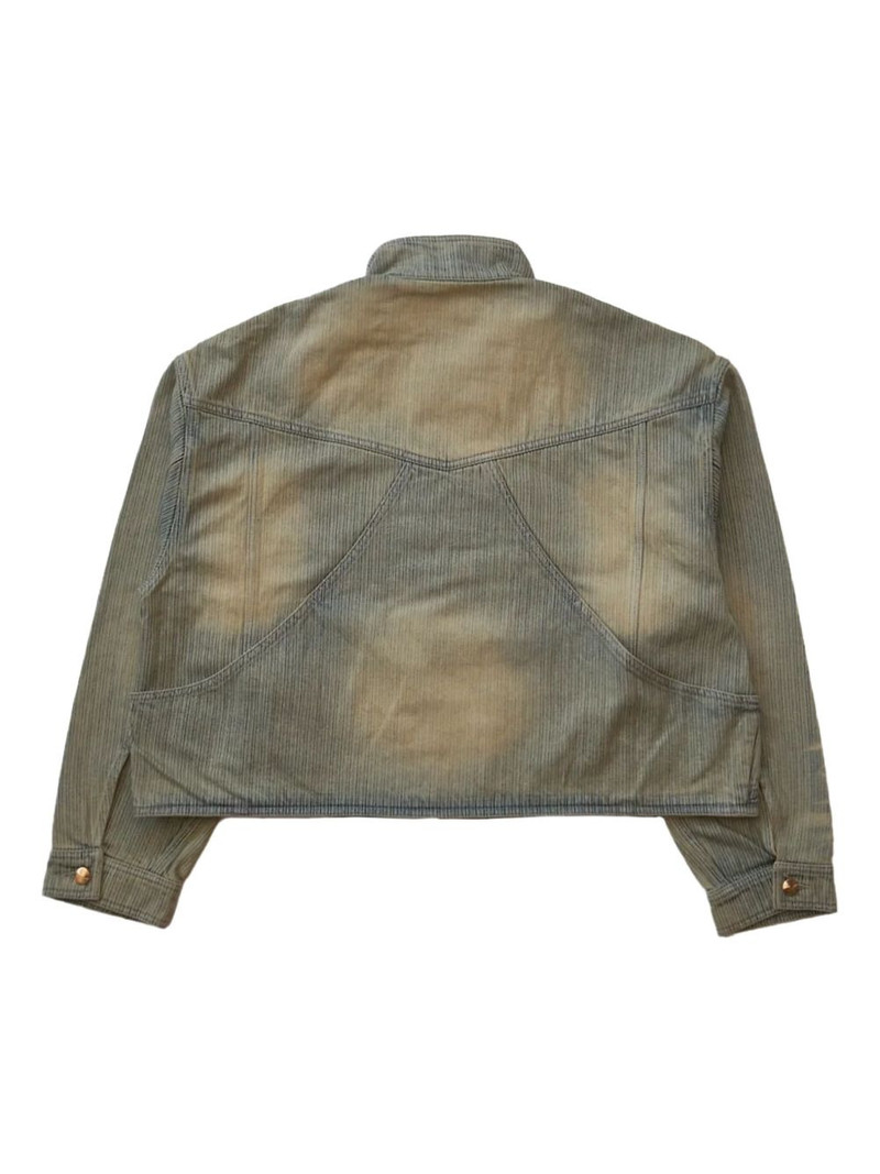 NAMESAKE striped fox denim jacket outlook