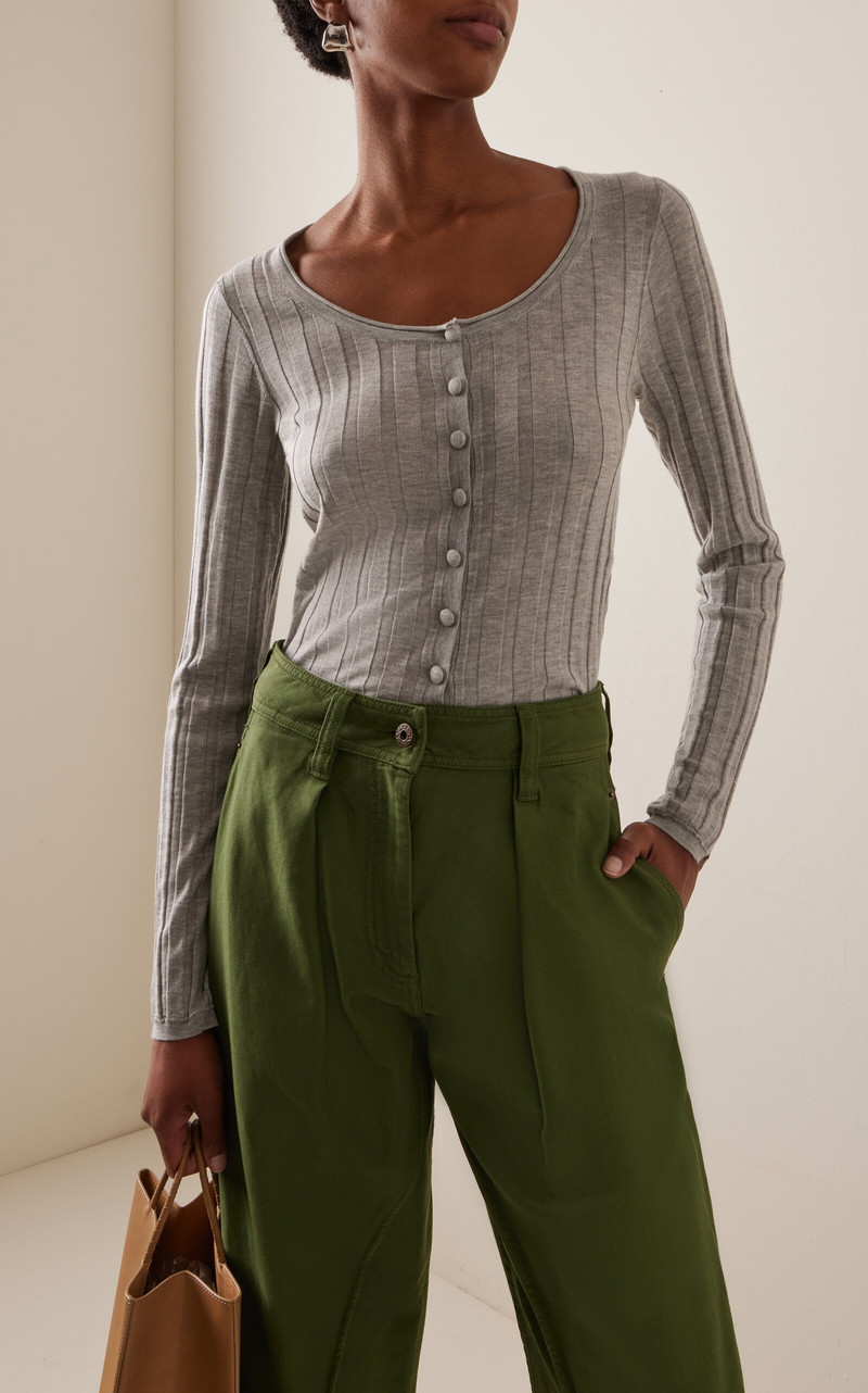 Hattie Cashmere-Blend Cardigan grey 3