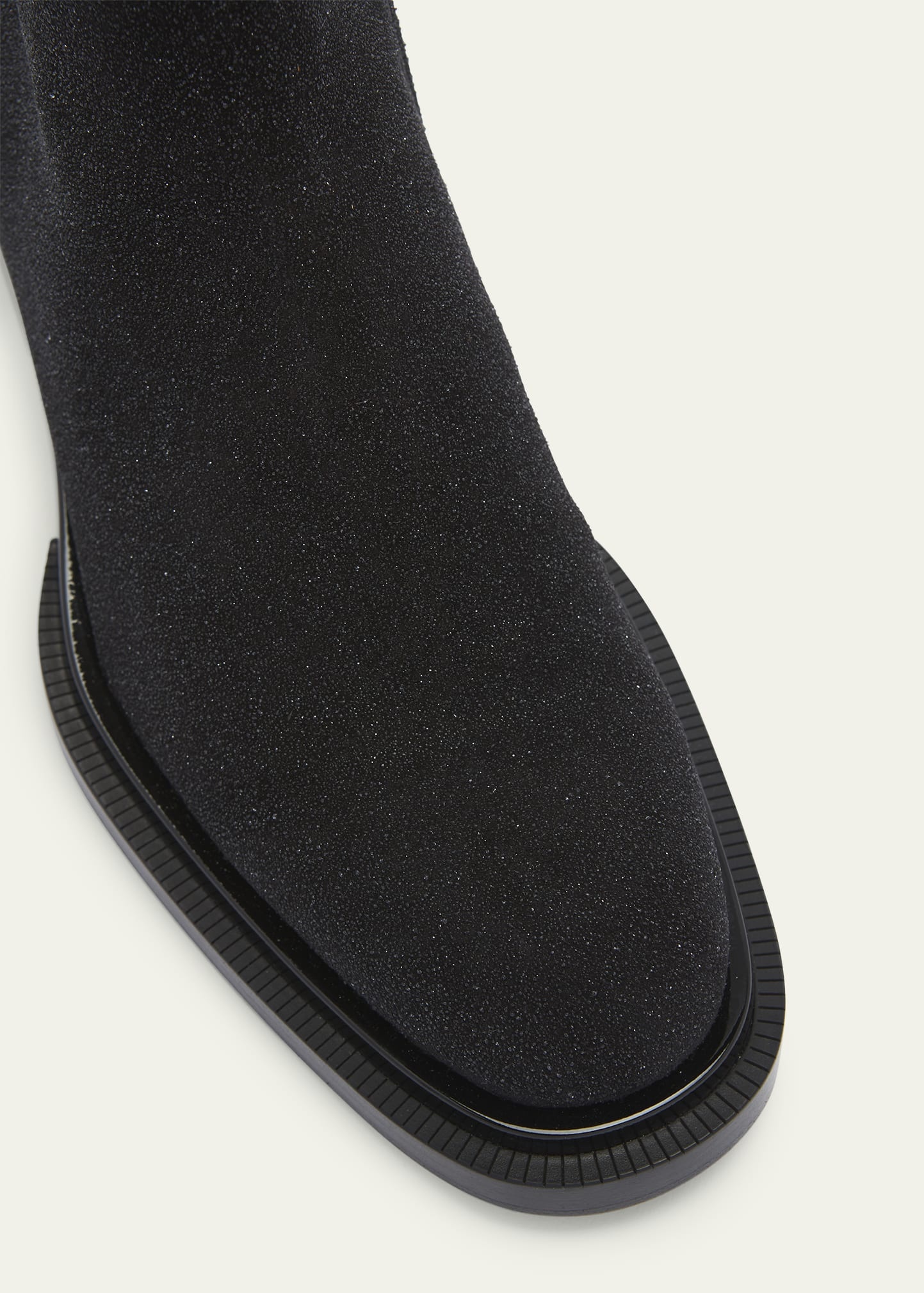 Men's Cuban Stack Glitter Leather Ankle Boots - 5