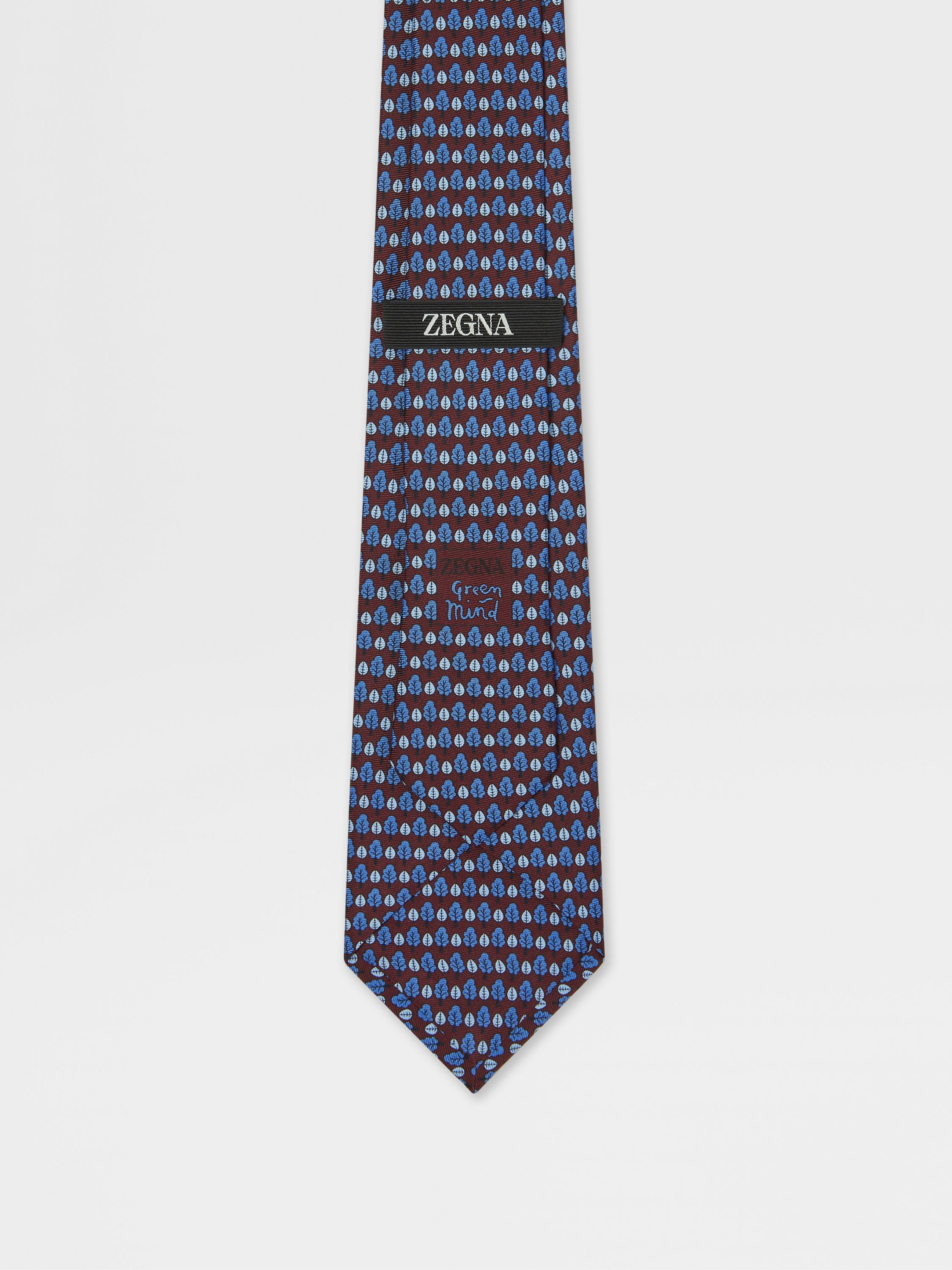 BURGUNDY SILK TIE - 3