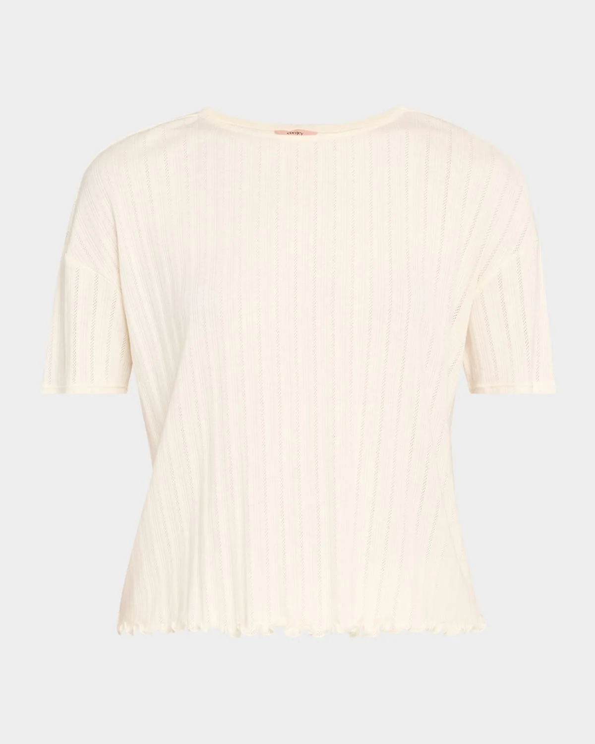 Pointelle Short-Sleeve Tee - 1