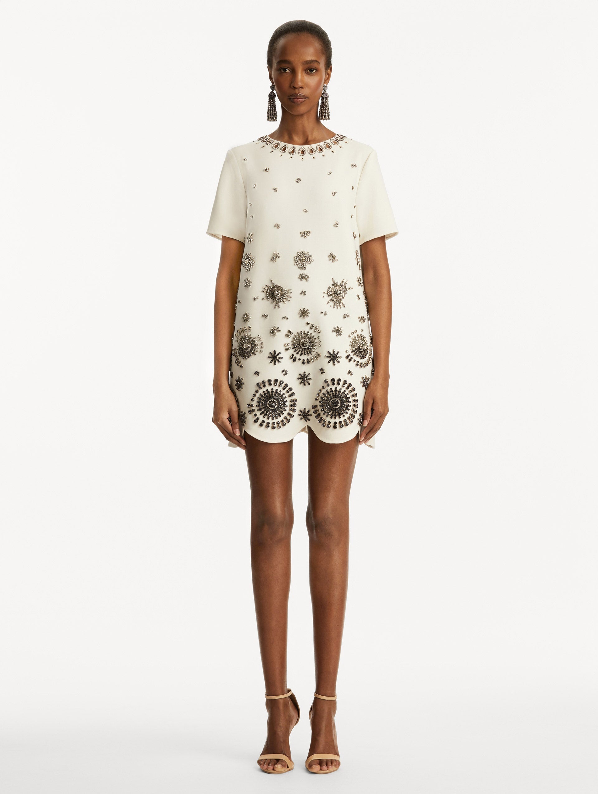 CRYSTAL MEDALLION SHIFT DRESS - 2