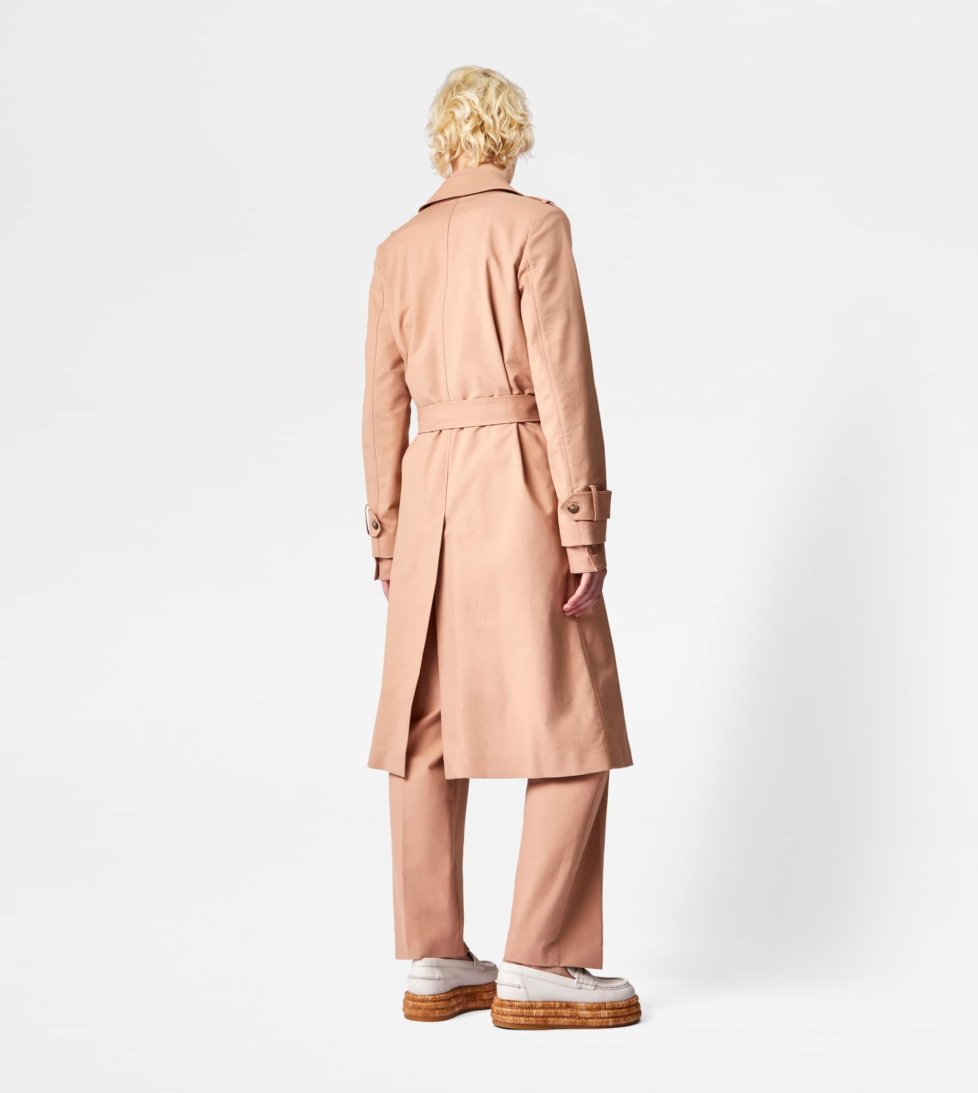 DOUBLE-BREASTED TRENCH COAT - BEIGE - 3