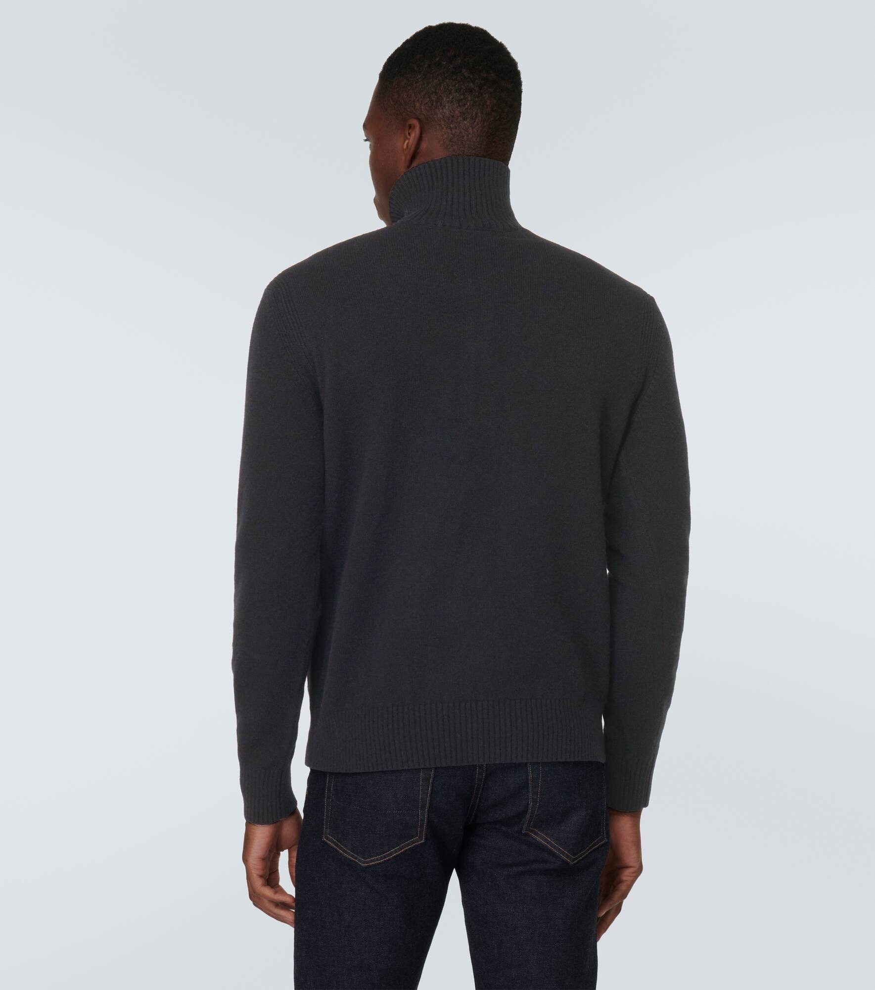 Wool and cashmere-blend half-zip sweater - 5
