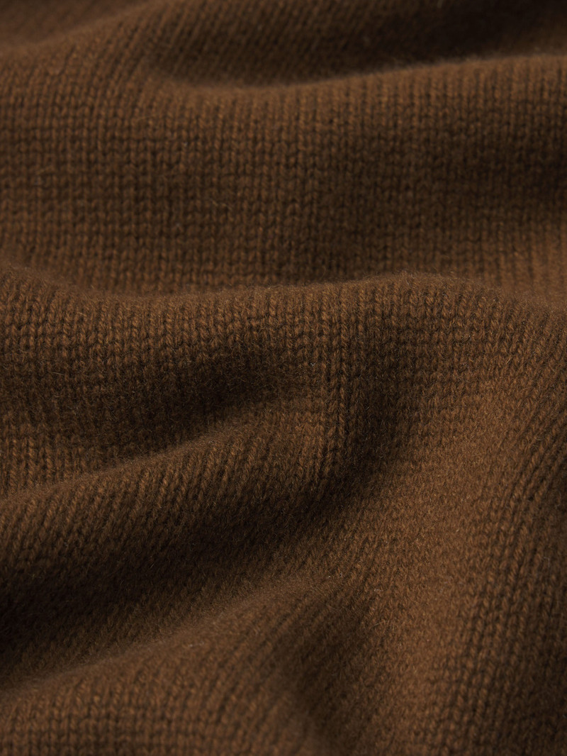 FRAME Cashmere Crewneck Sweater in Dark Camel outlook