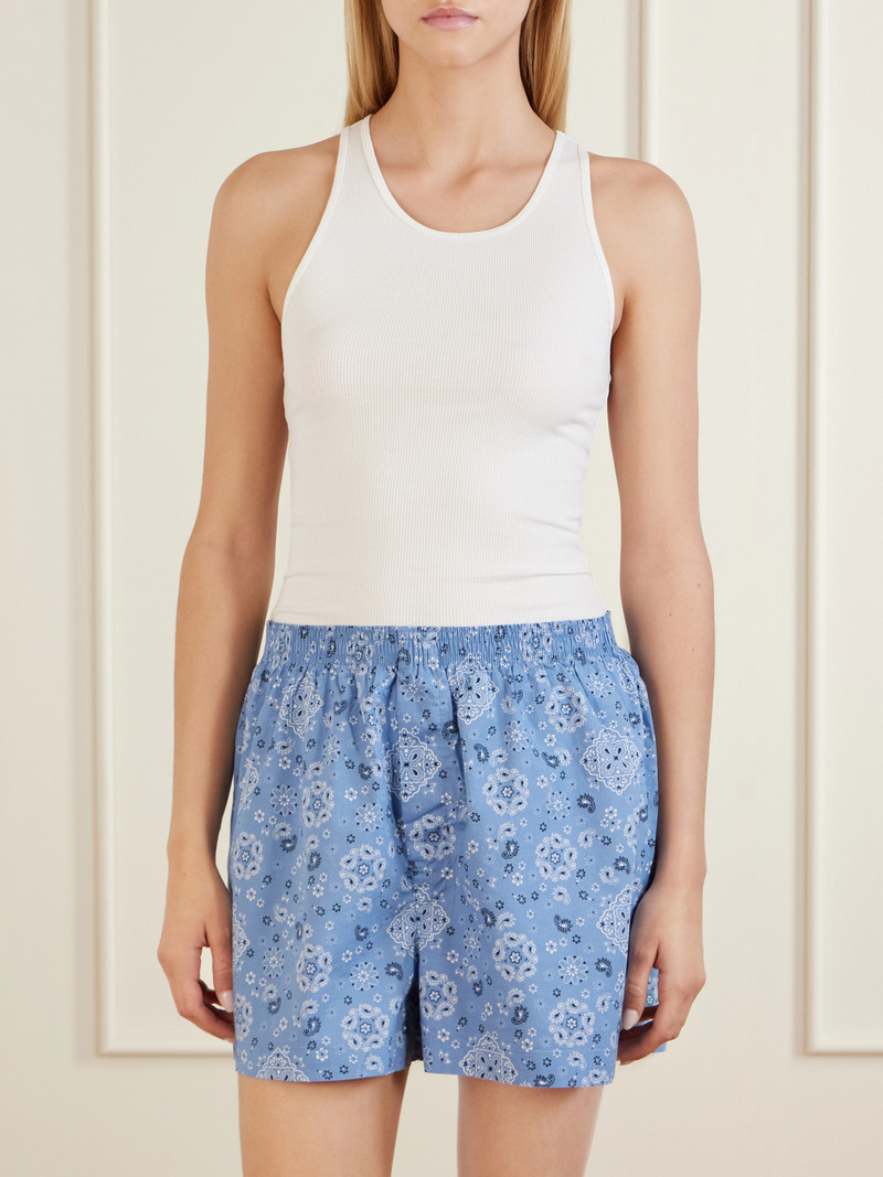 SKIMS Cotton-blend Top And Boxer Pajamas Set outlook