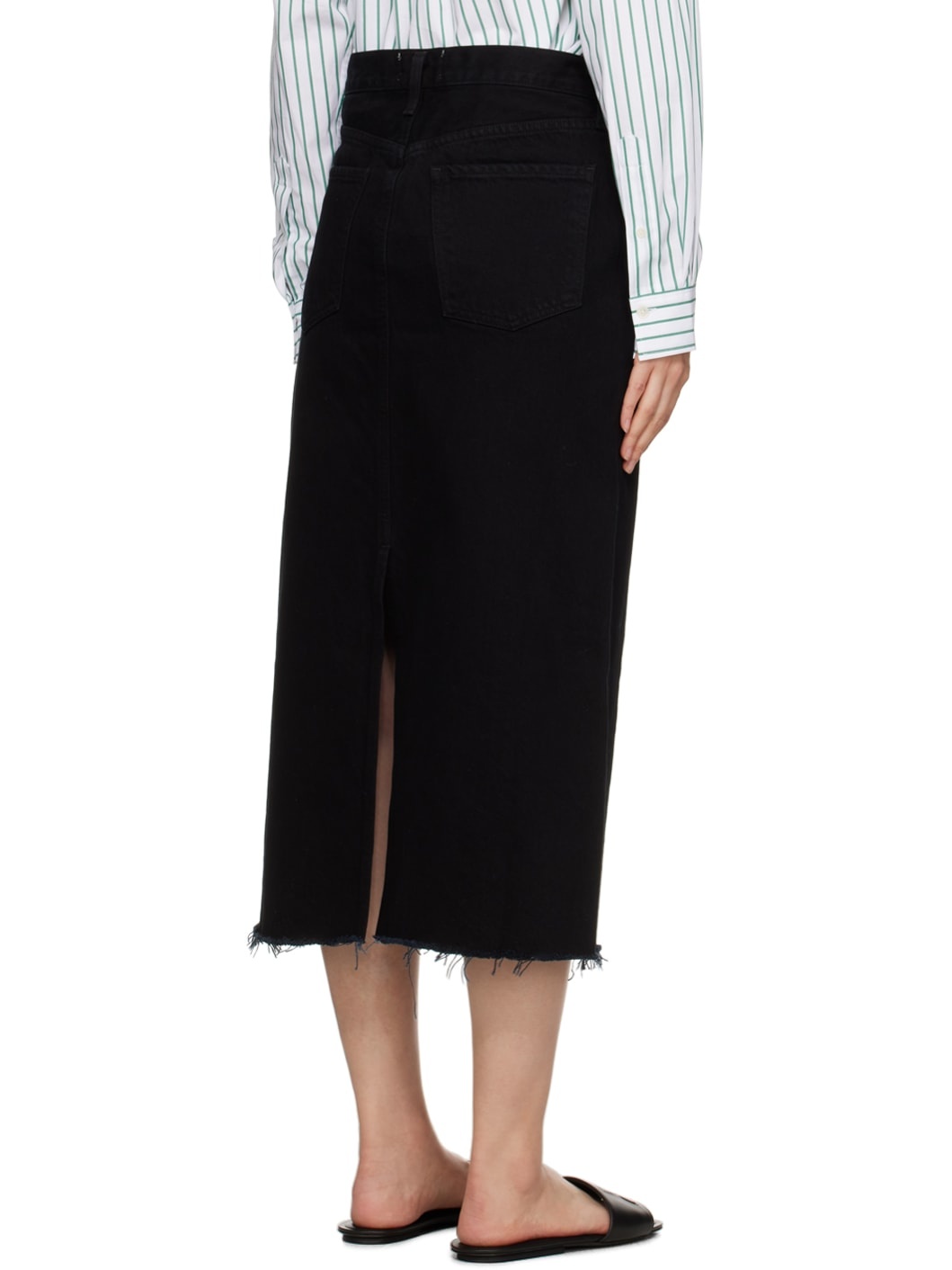 Black Della Denim Midi Skirt - 3