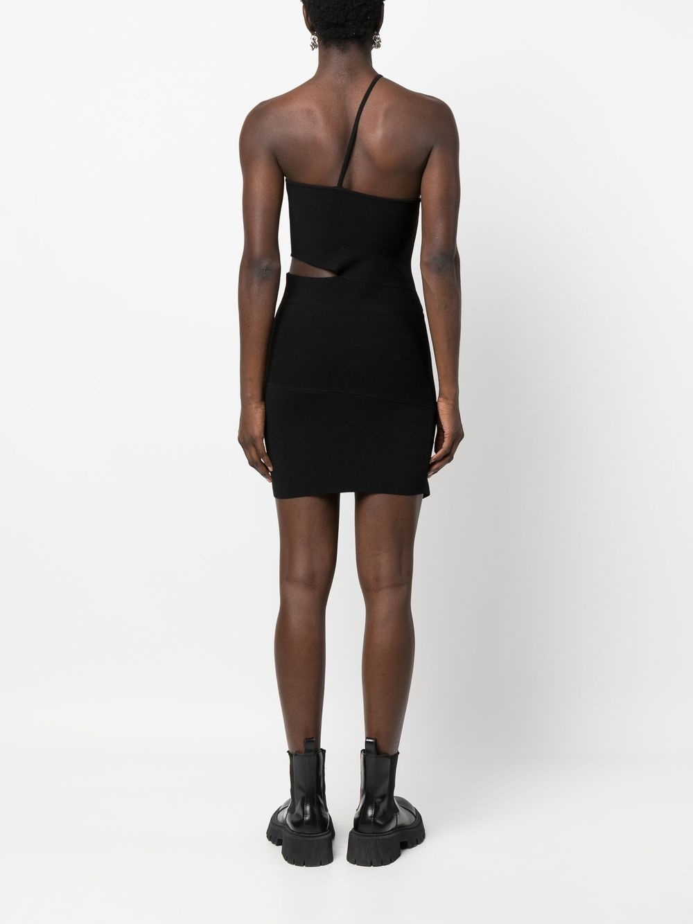 asymmetric bodycon mini dress - 4