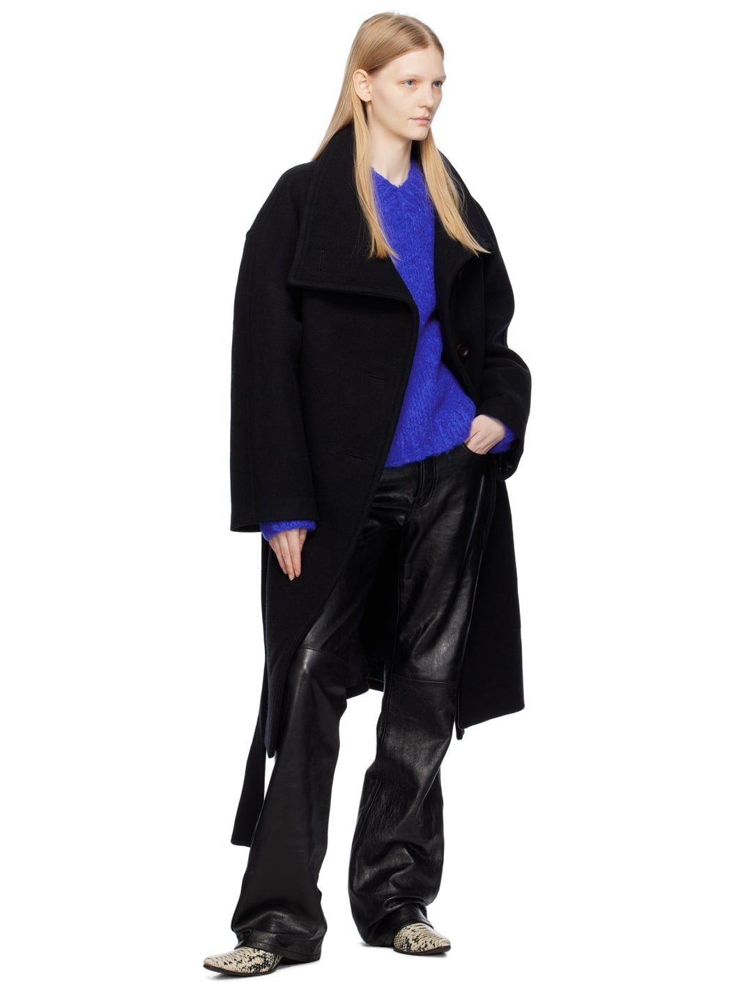 Black Belted Coat - 4