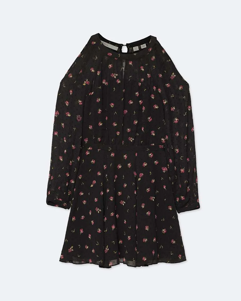 CHRISSY SPLIT-SLEEVE MINI DRESS - 1