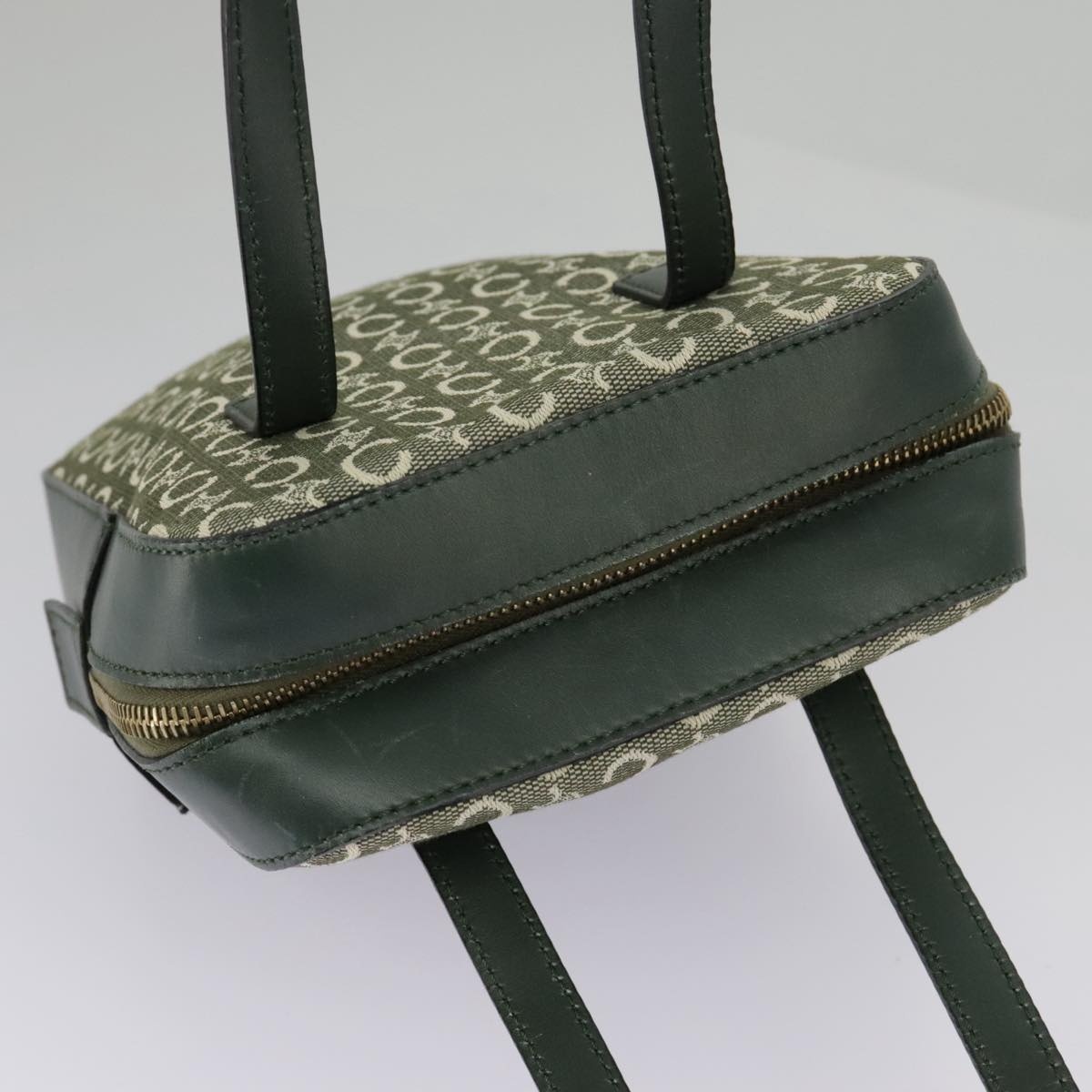 CELINE C Macadam Canvas Hand Bag Gray Gold - 6