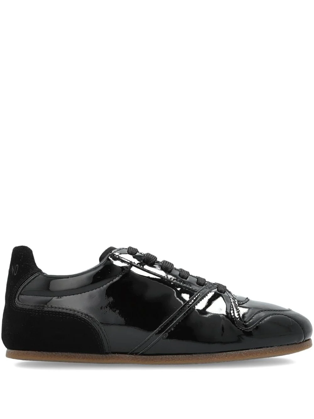 patent-leather low-top sneakers - 1