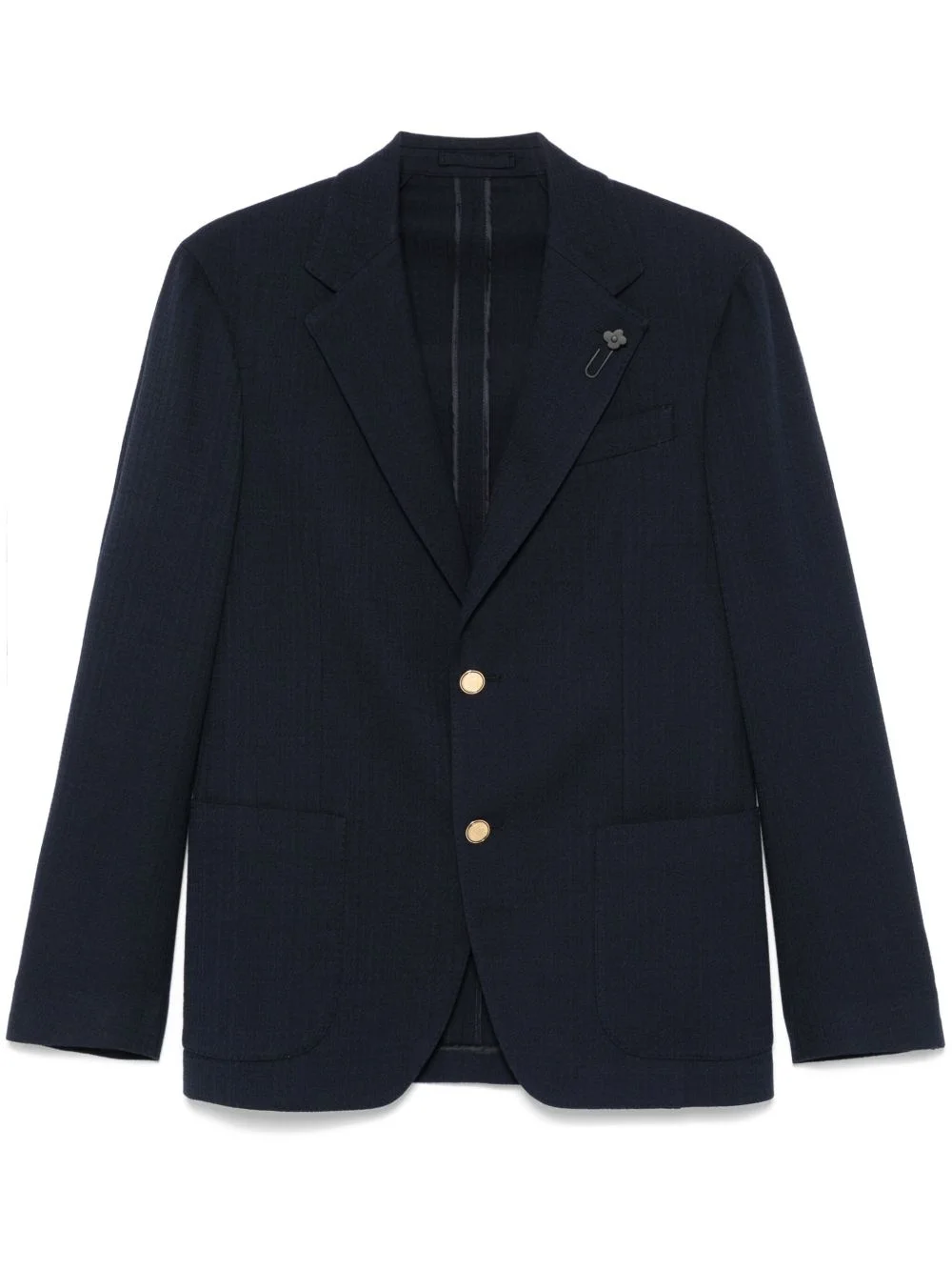 brooch-detail blazer - 1