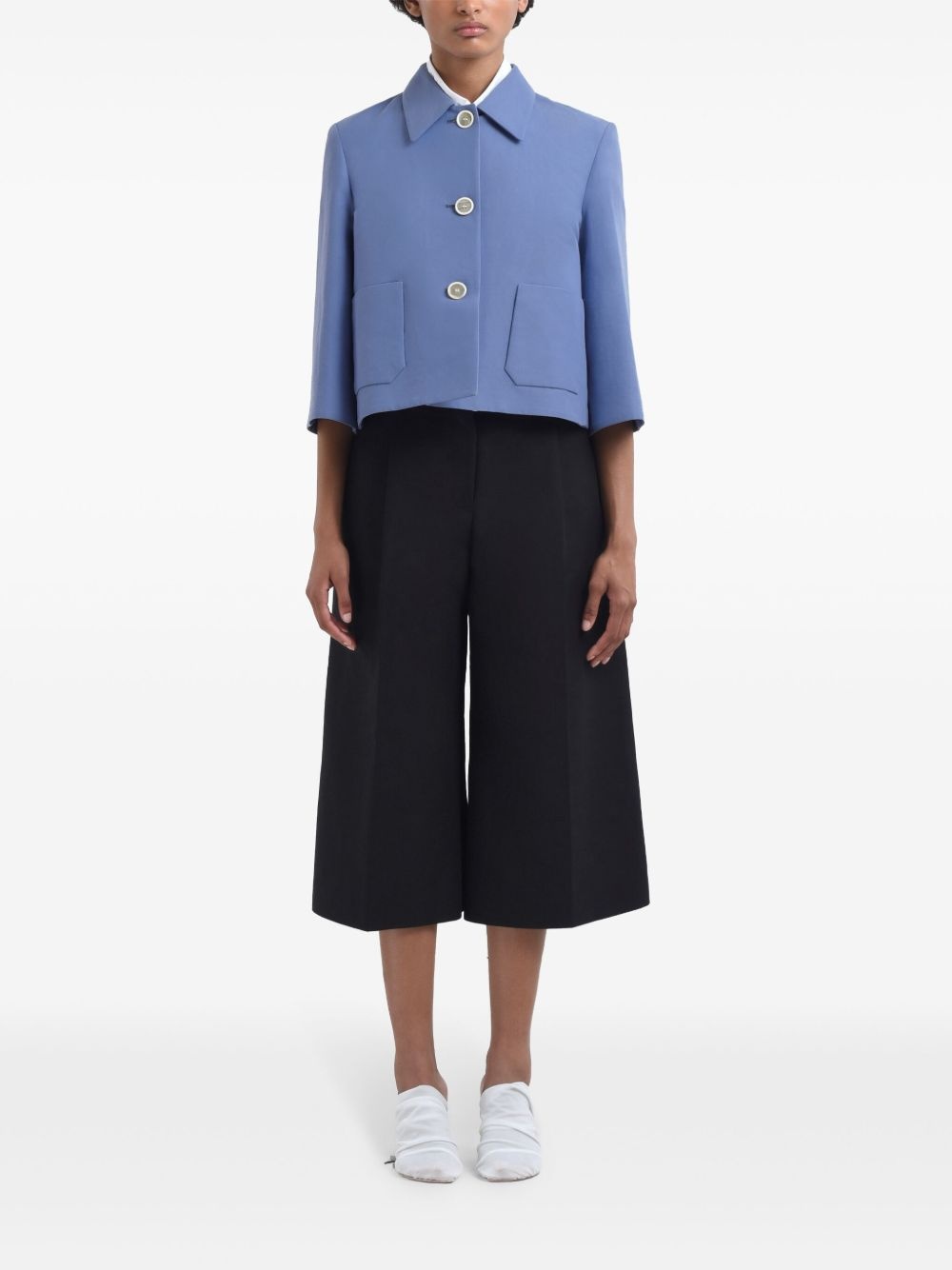 cotton cropped jacket - 2