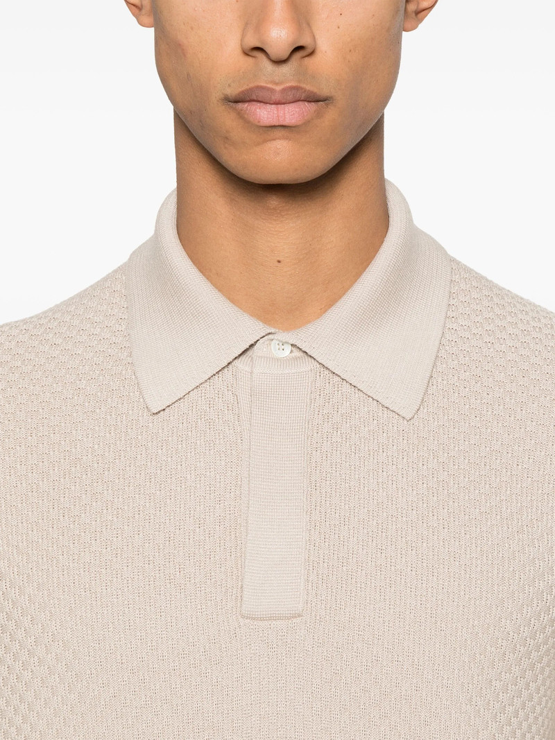 Canali Knitted Polo Shirt outlook