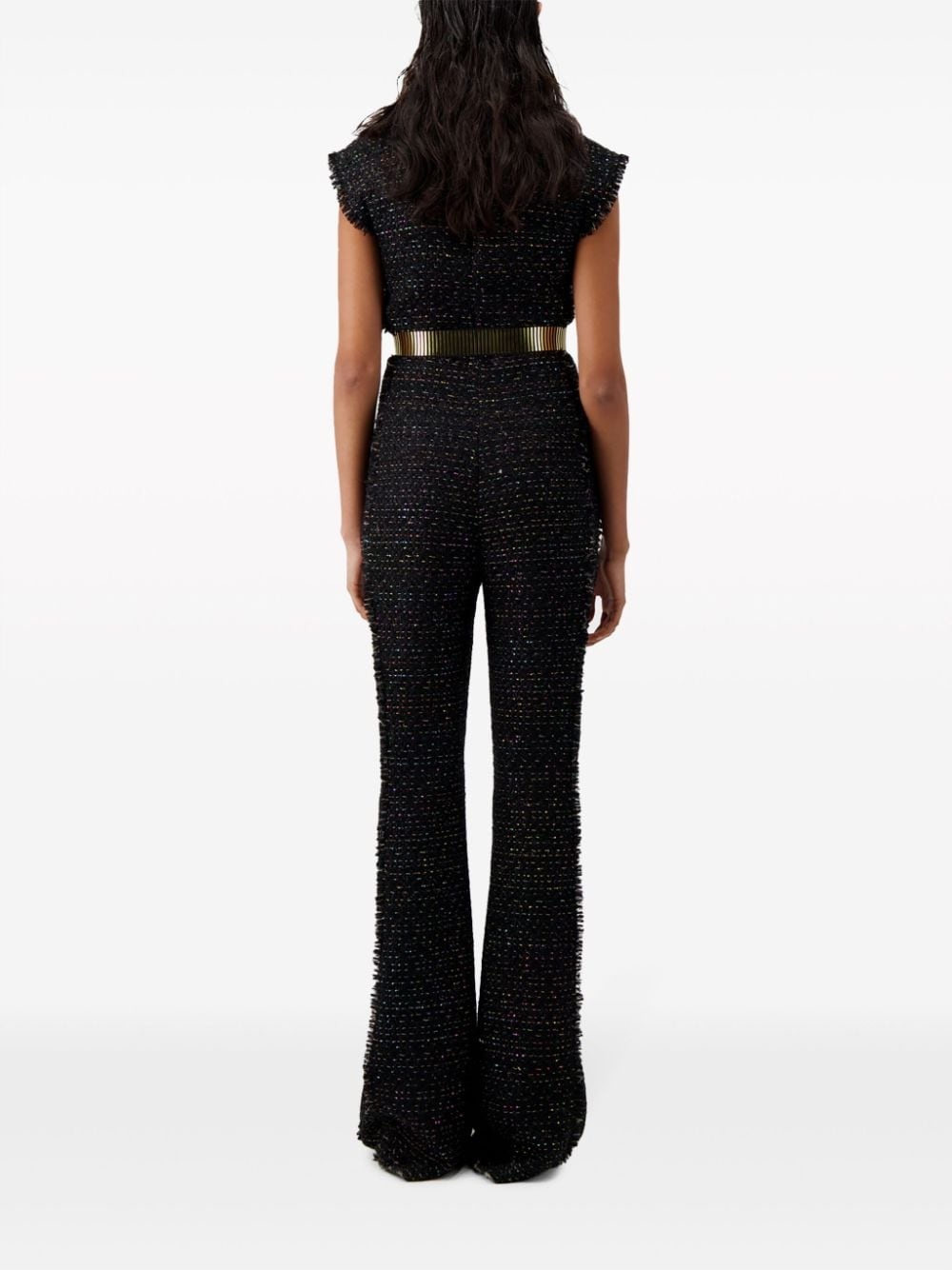 metallic-threading bouclÃ© jumpsuit - 5