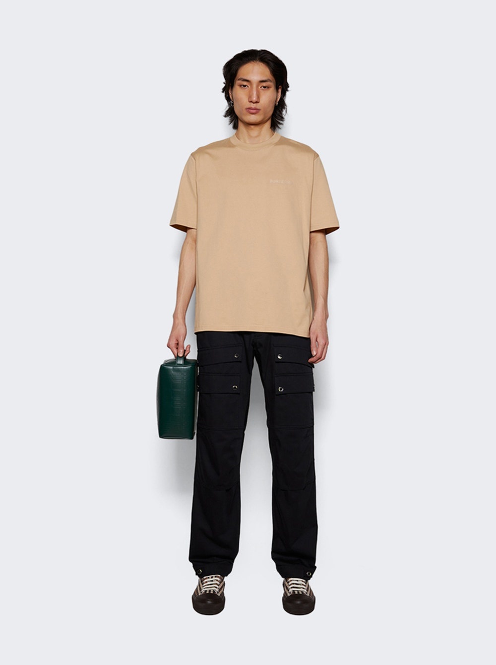 Logo Print Cotton T-shirt Soft Fawn - 2