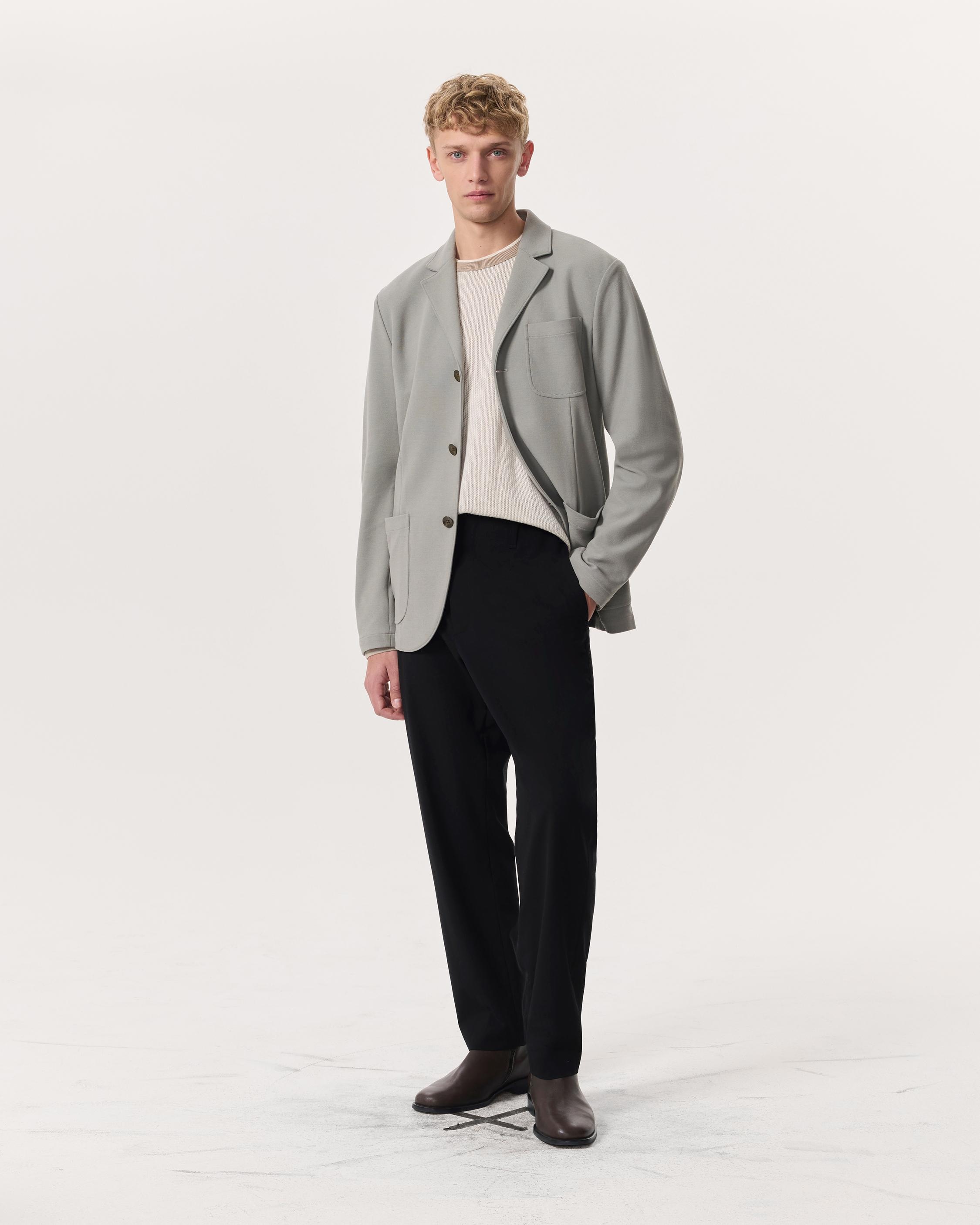Achilles Italian Cotton-Blend Knit Blazer - 4