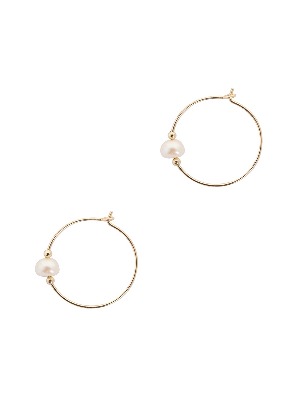 SMALL HOOP PEARL EARRINGS 1
