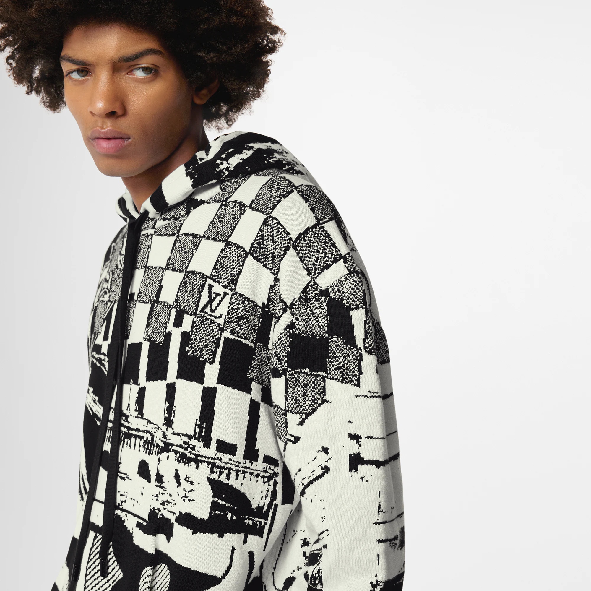 Parisian Collage Jacquard Hoodie - 2