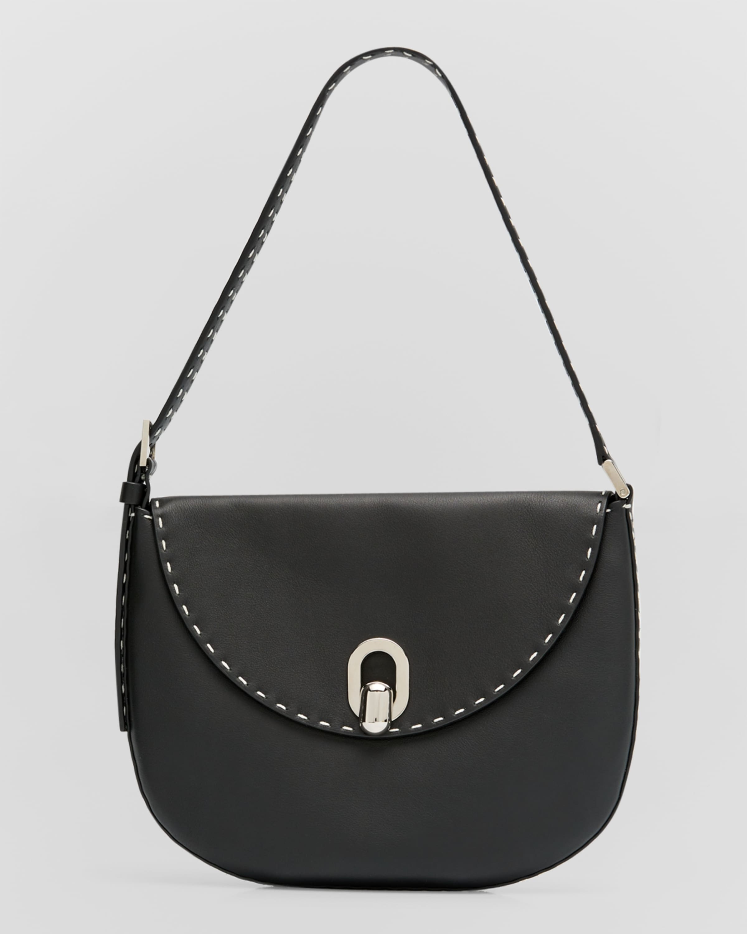 Tondo Small Stitched Leather Hobo Bag - 1