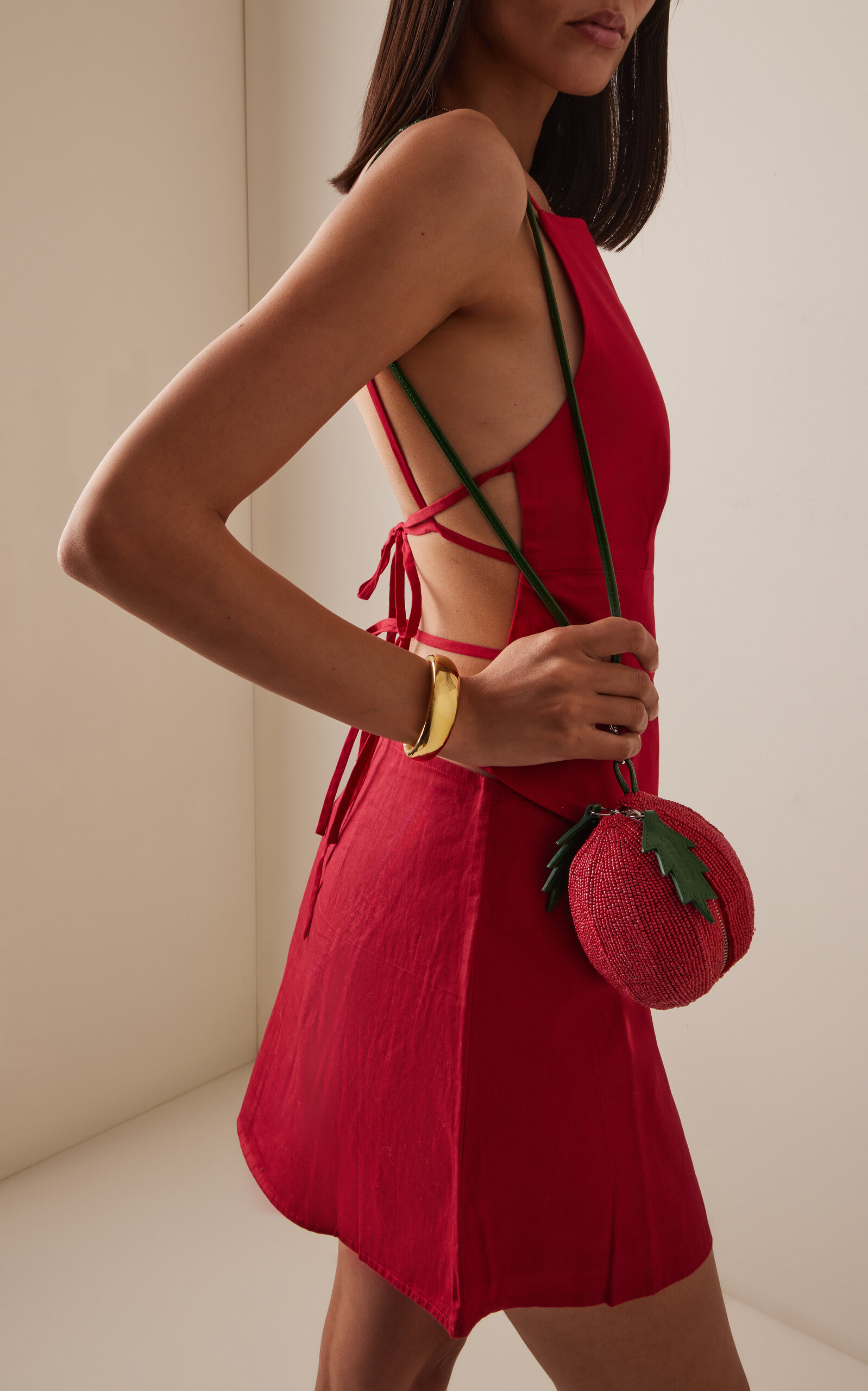 Campari Beaded Tomato Bag red - 2