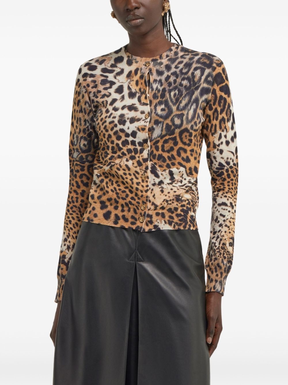 Malachite print cardigan - 2