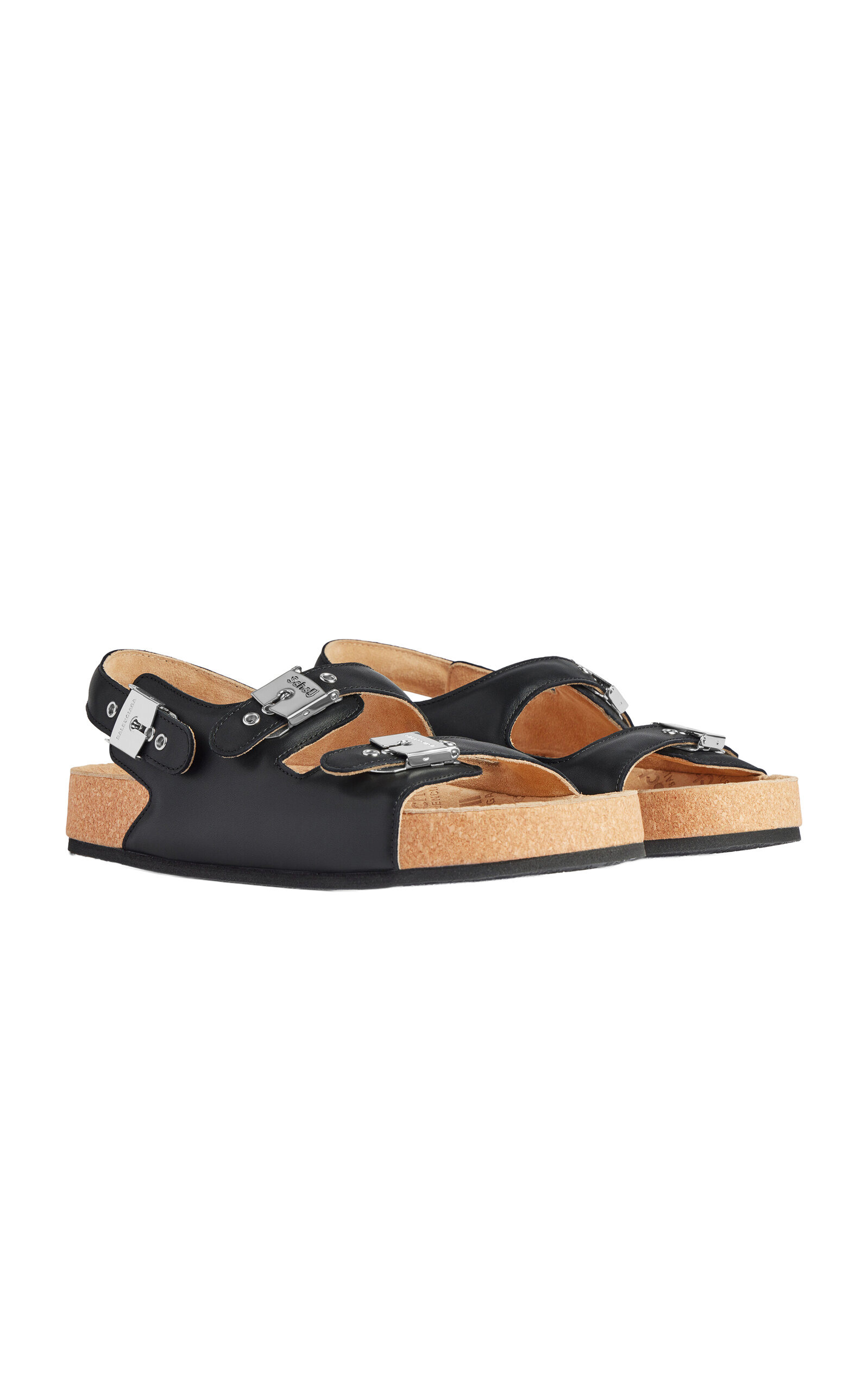 x Scholl Leather Sandals black - 4