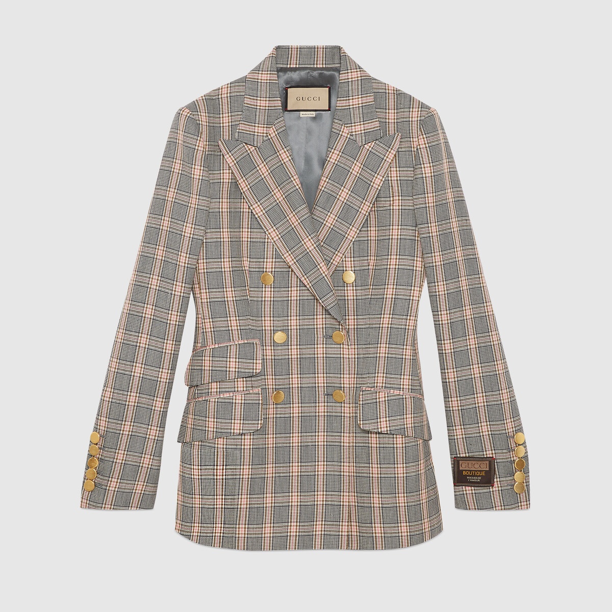 Prince of Wales wool hemp jacket - 1