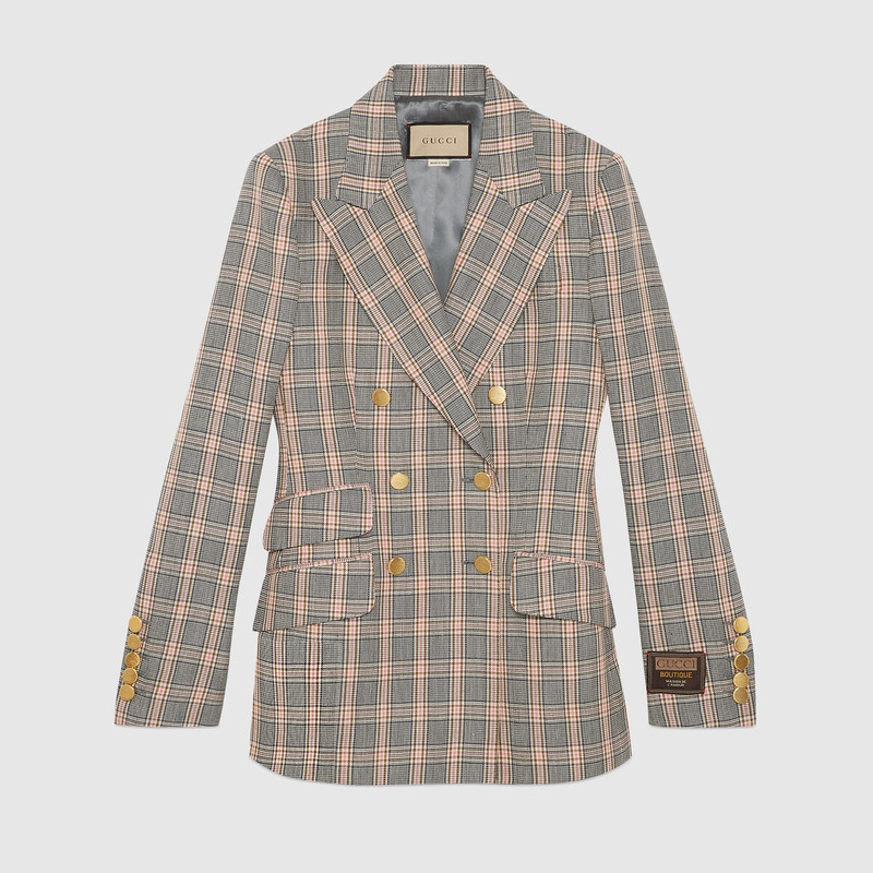 Prince of Wales wool hemp jacket 1
