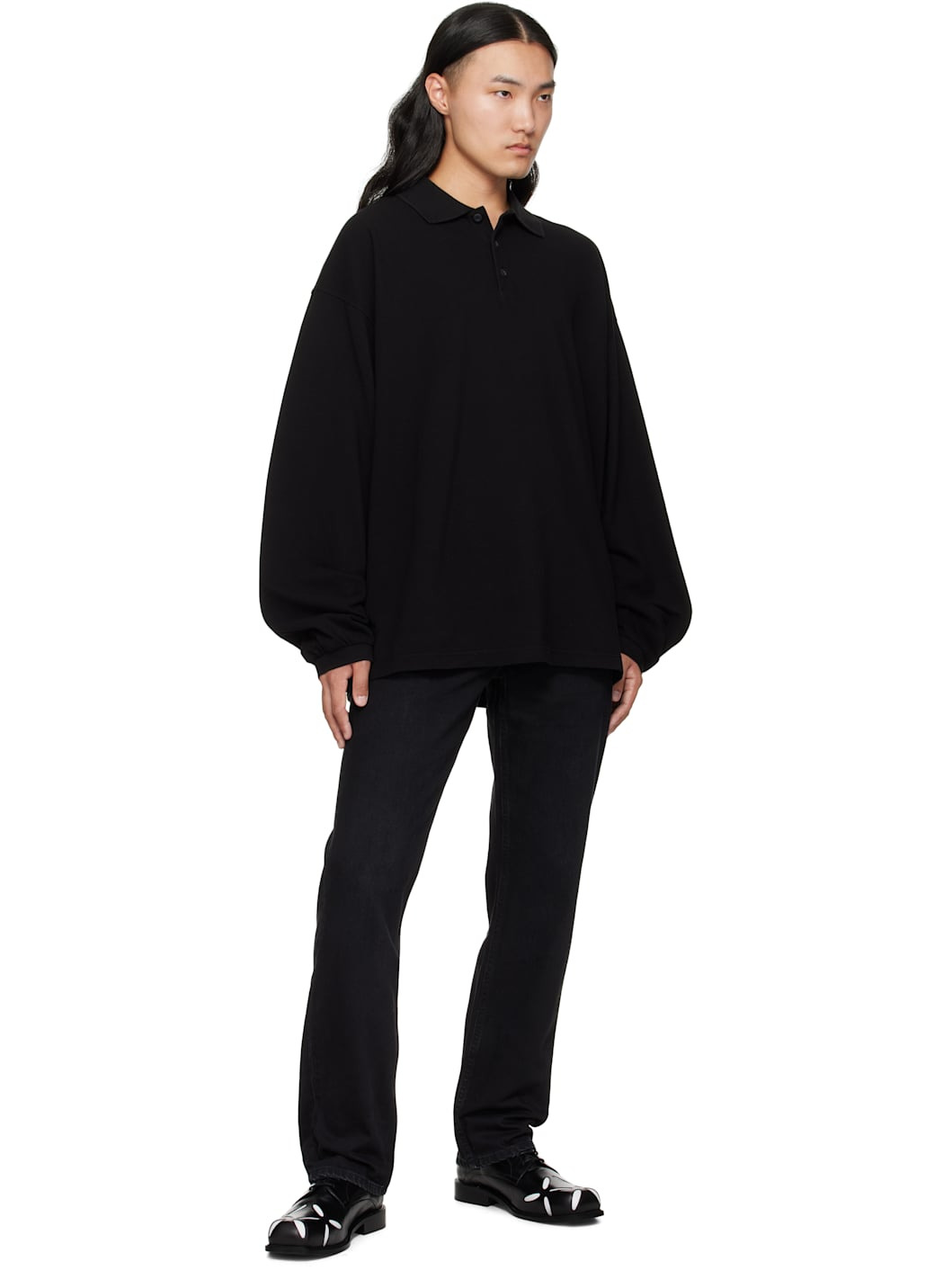Black "Down To Earth" Straight Leg Jeans - 4