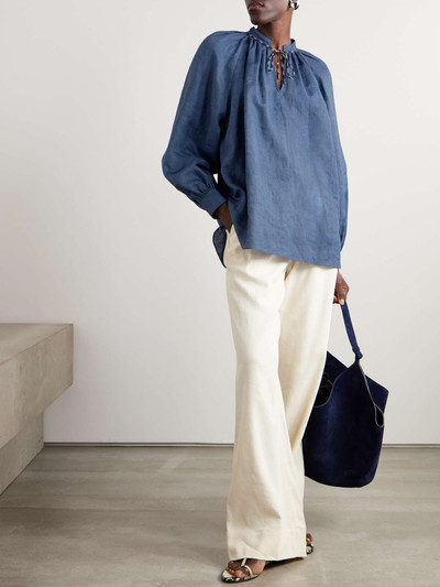 Loro Piana Linen-chambray blouse outlook