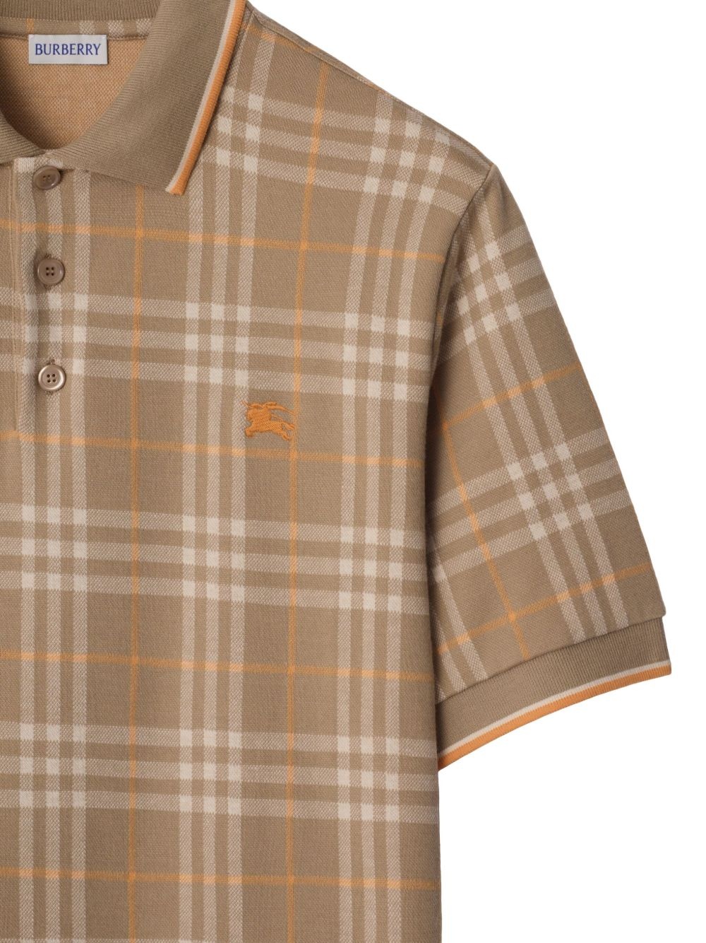 checked cotton polo shirt - 5