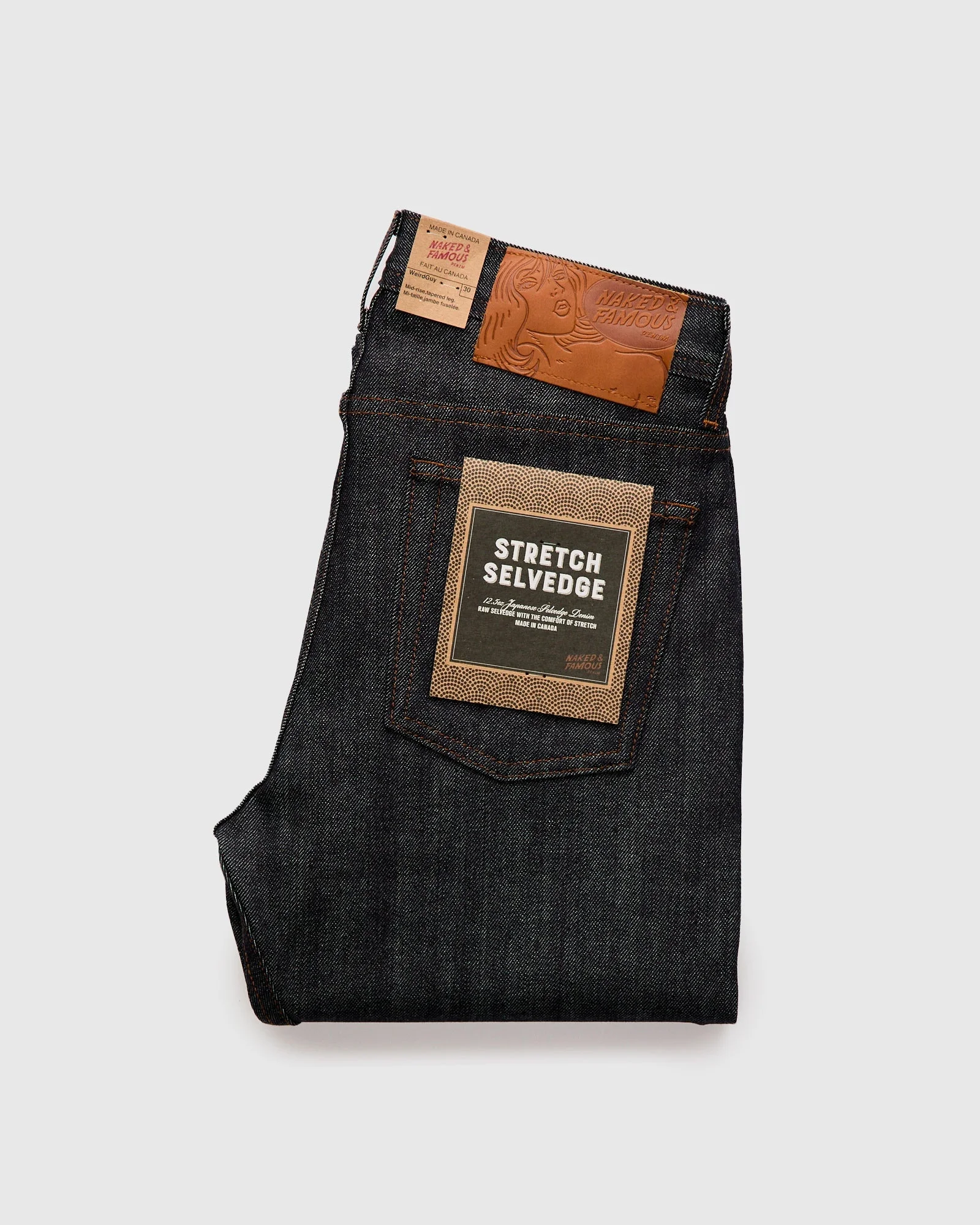 "Stretch Selvedge" 12.5oz Selvedge Denim - Weird Guy Fit - 1