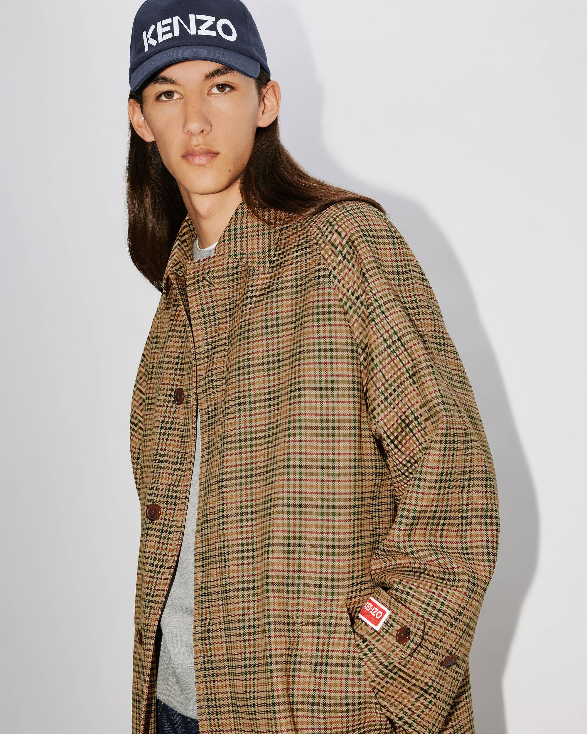 Checked trench coat - 5