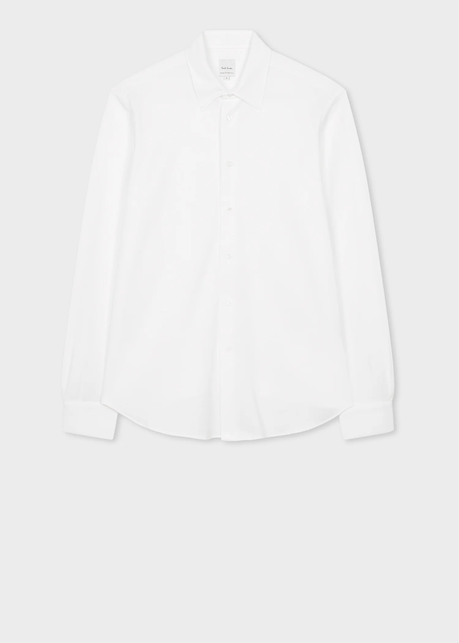 White Cotton Pique Shirt - 1