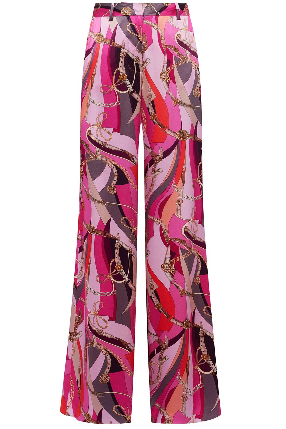 Pilar Pant - Pink Multi Buckle Swirl - 1