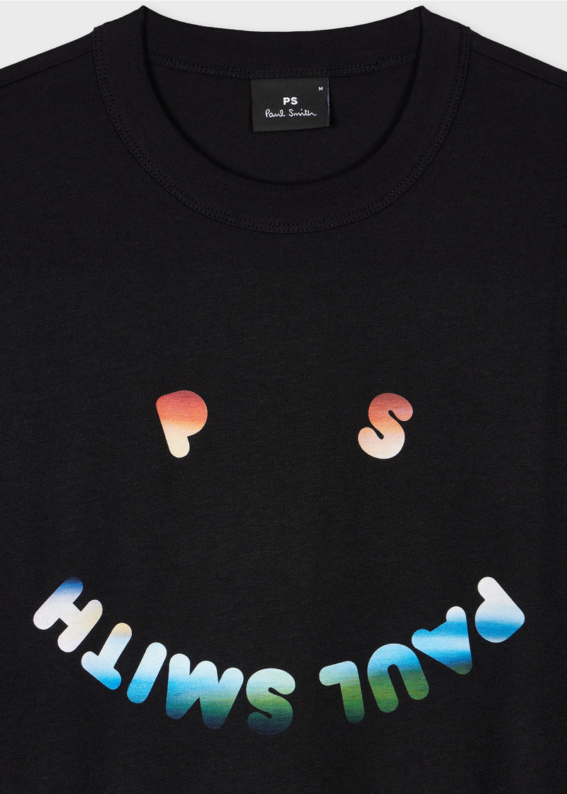 Paul Smith Black 'Happy Gradient' Print T-Shirt outlook