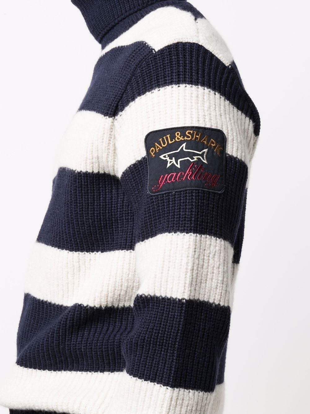 ribbed knit stripe jumper - 5