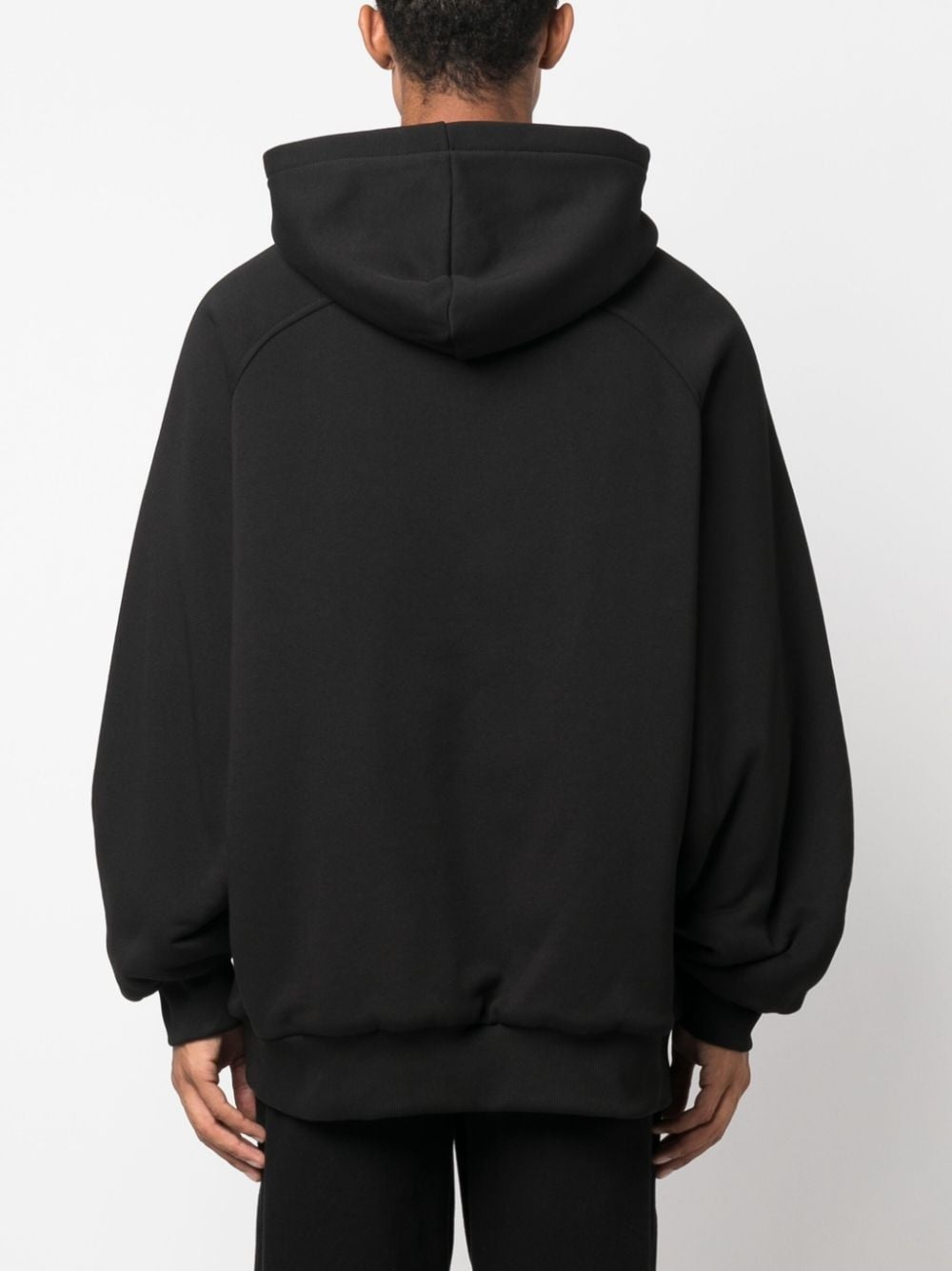 slogan-print zip-up hoodie - 4