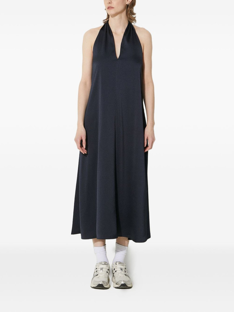 V-neck halter-neck midi dress 1