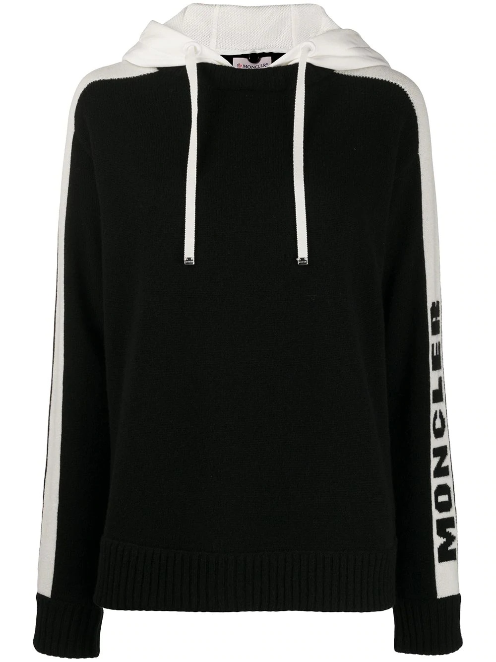 logo knitted hoodie - 1