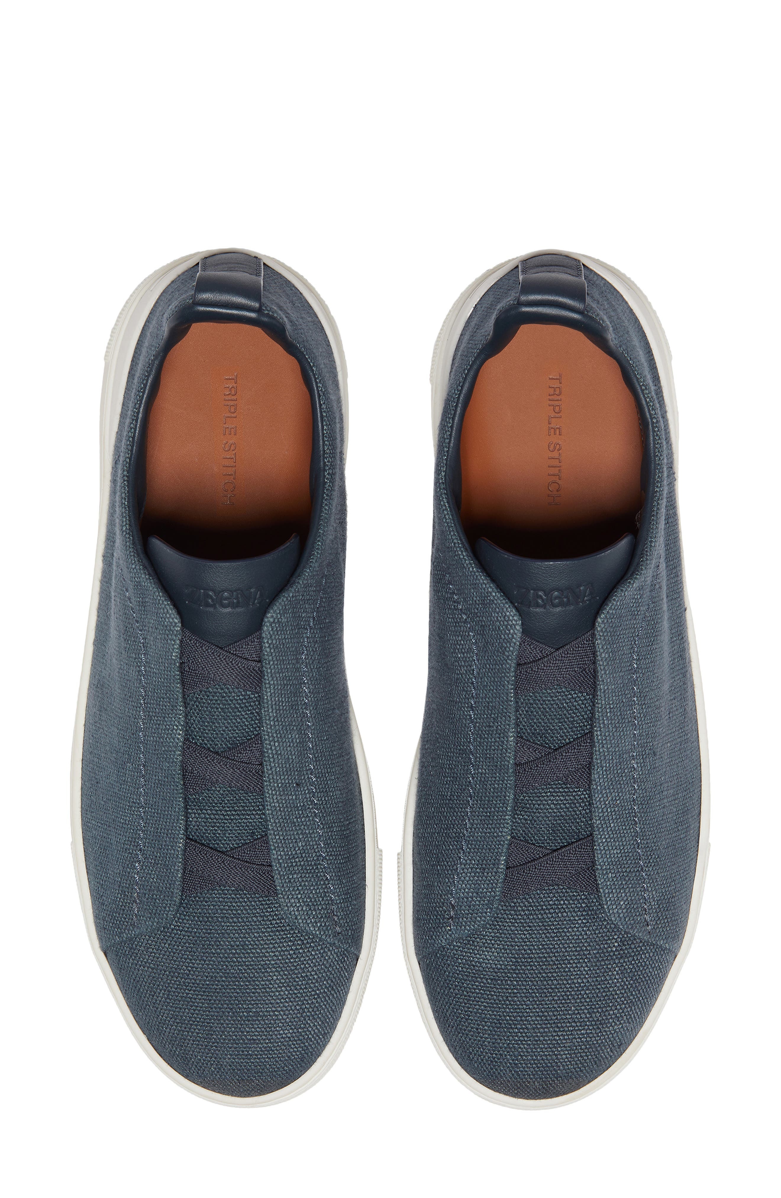 ZEGNA Triple Stitch™ Sneaker in Dark Blue Solid at Nordstrom - 4