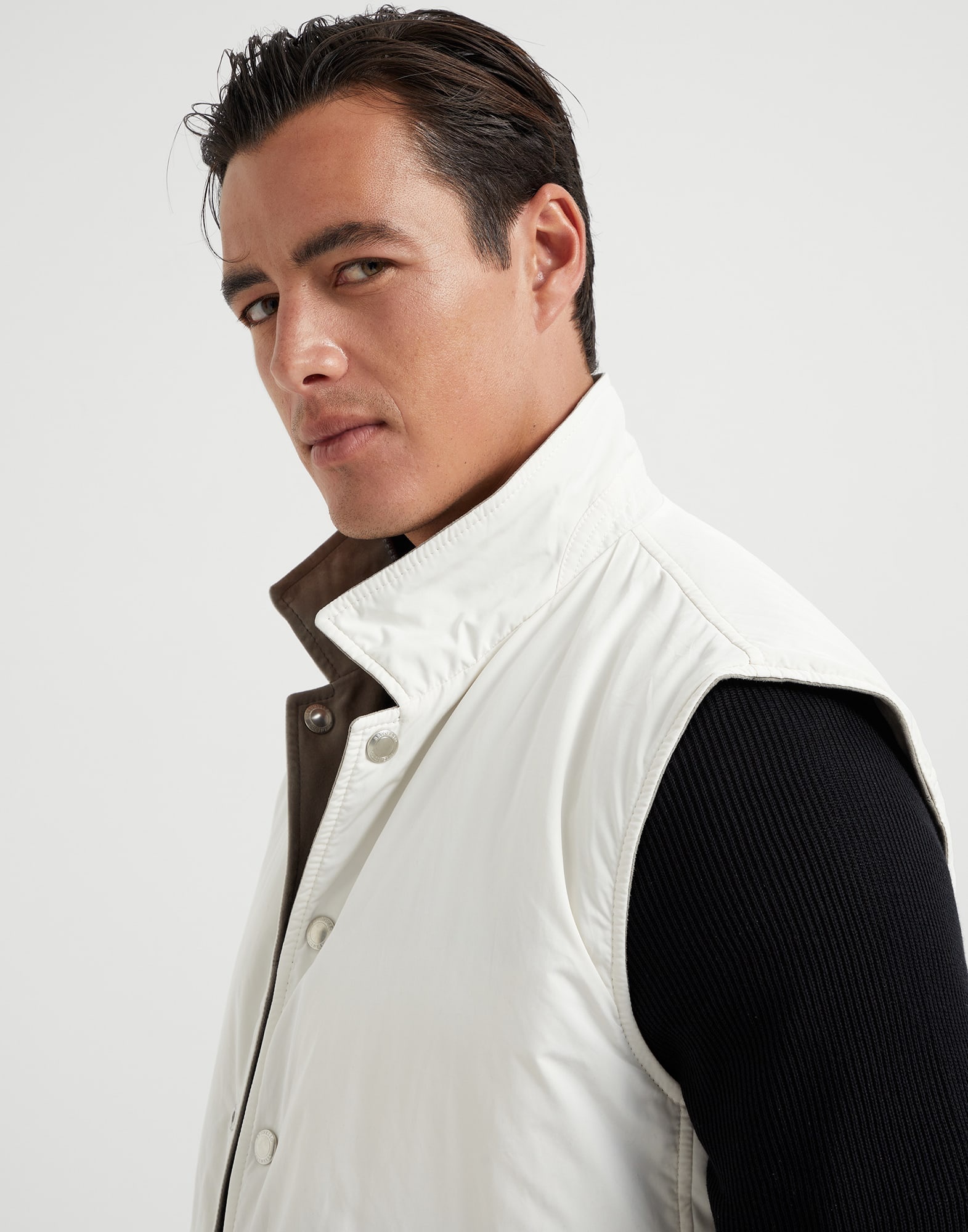 Suede reversible vest with Thermore® padding - 3