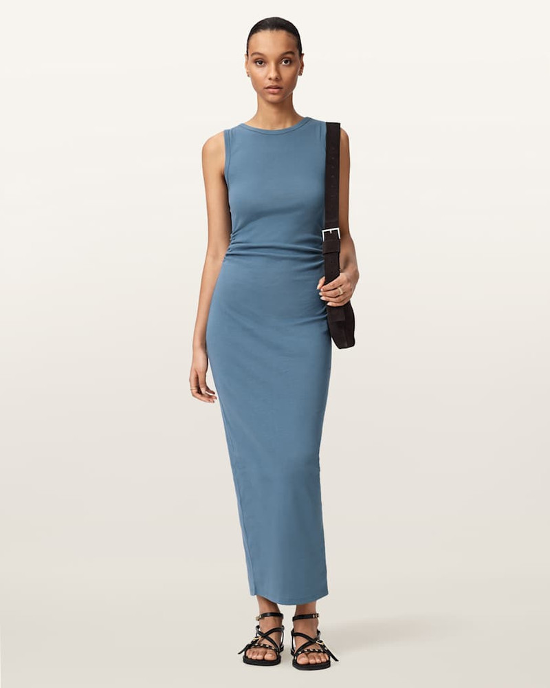 ALLSAINTS KATARINA BOAT NECK SLIM FIT MAXI DRESS outlook