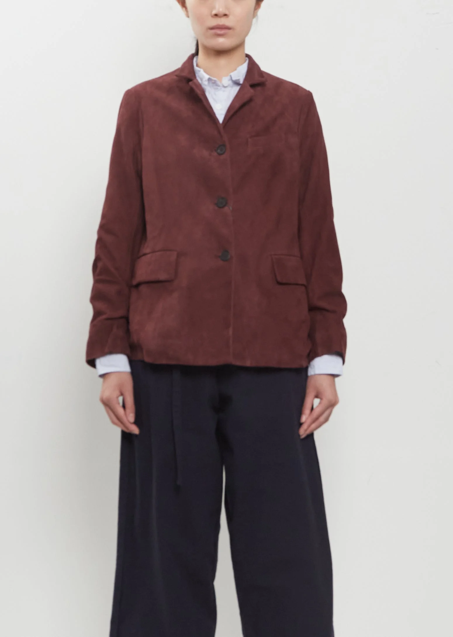 Suede Giulia Jacket — Wine - 1