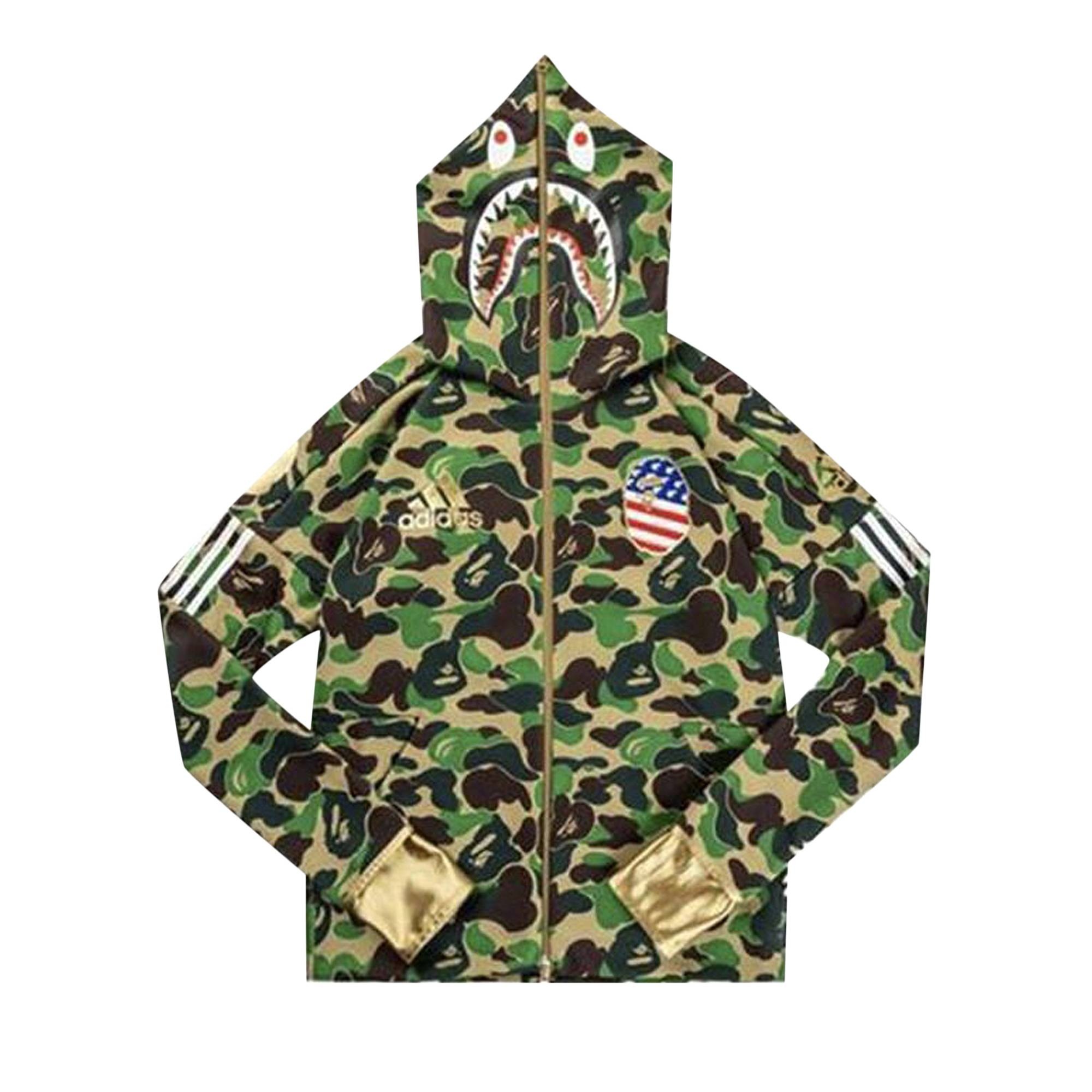 BAPE x adidas SB Shark Hoodie 'Green' - 1